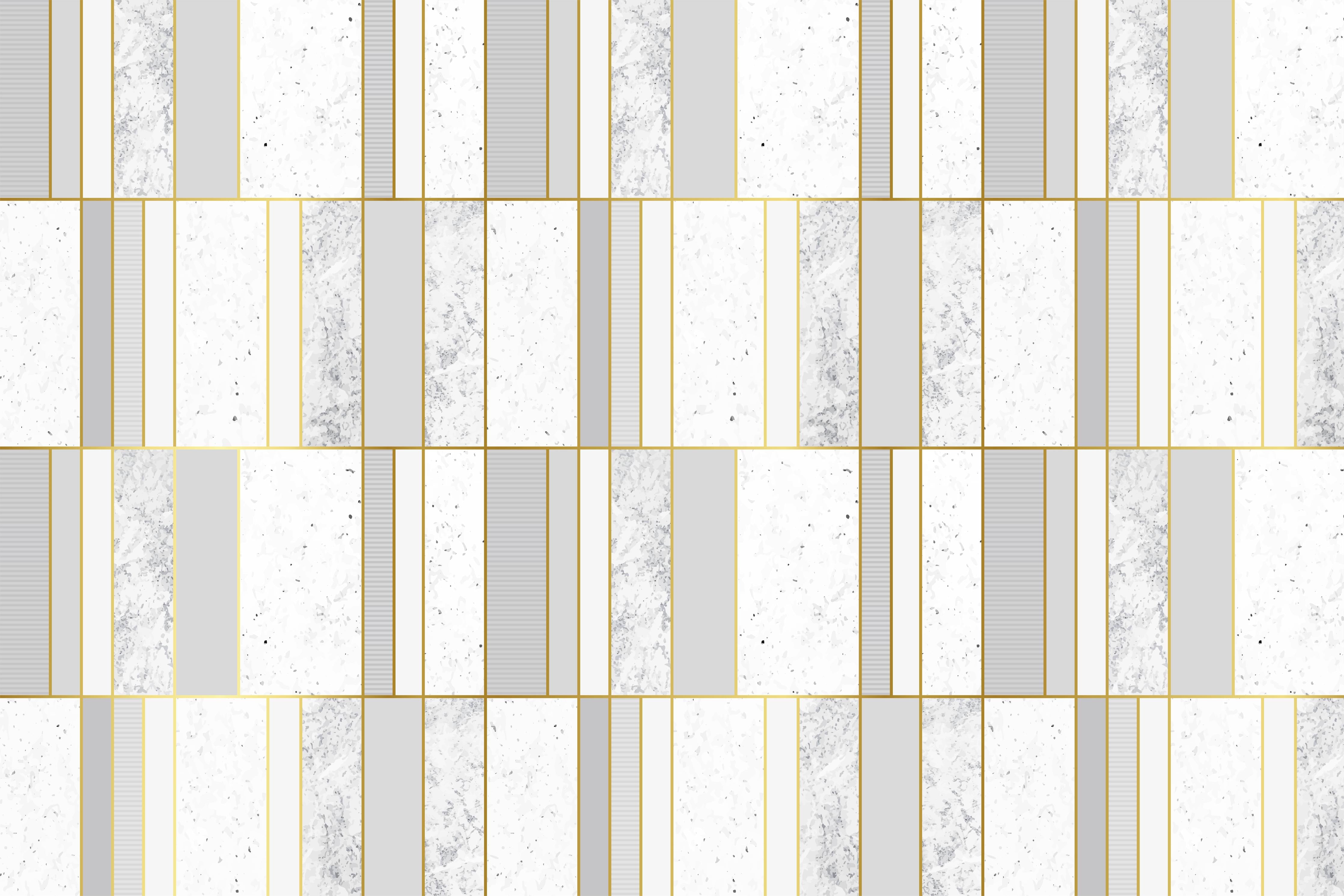 Küchenrückwand-Elegante Fliese in Weiß-Gold-Marmoroptik