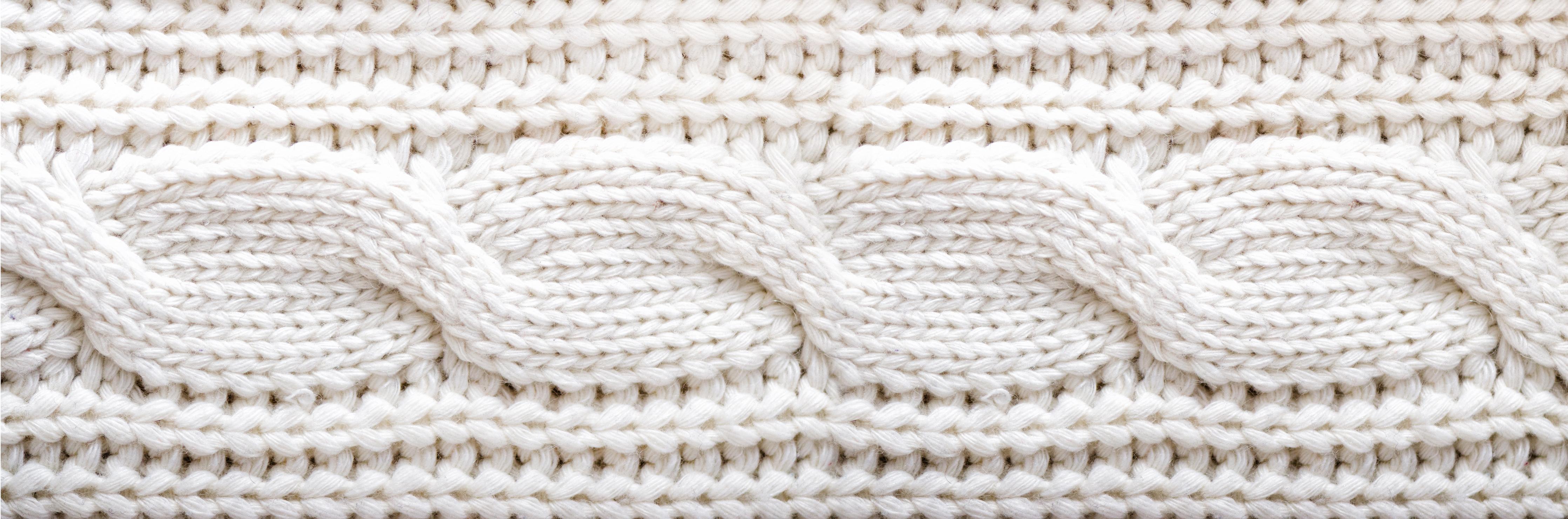 Küchenrückwand-Elegante weiße Stricktextur aus Wolle