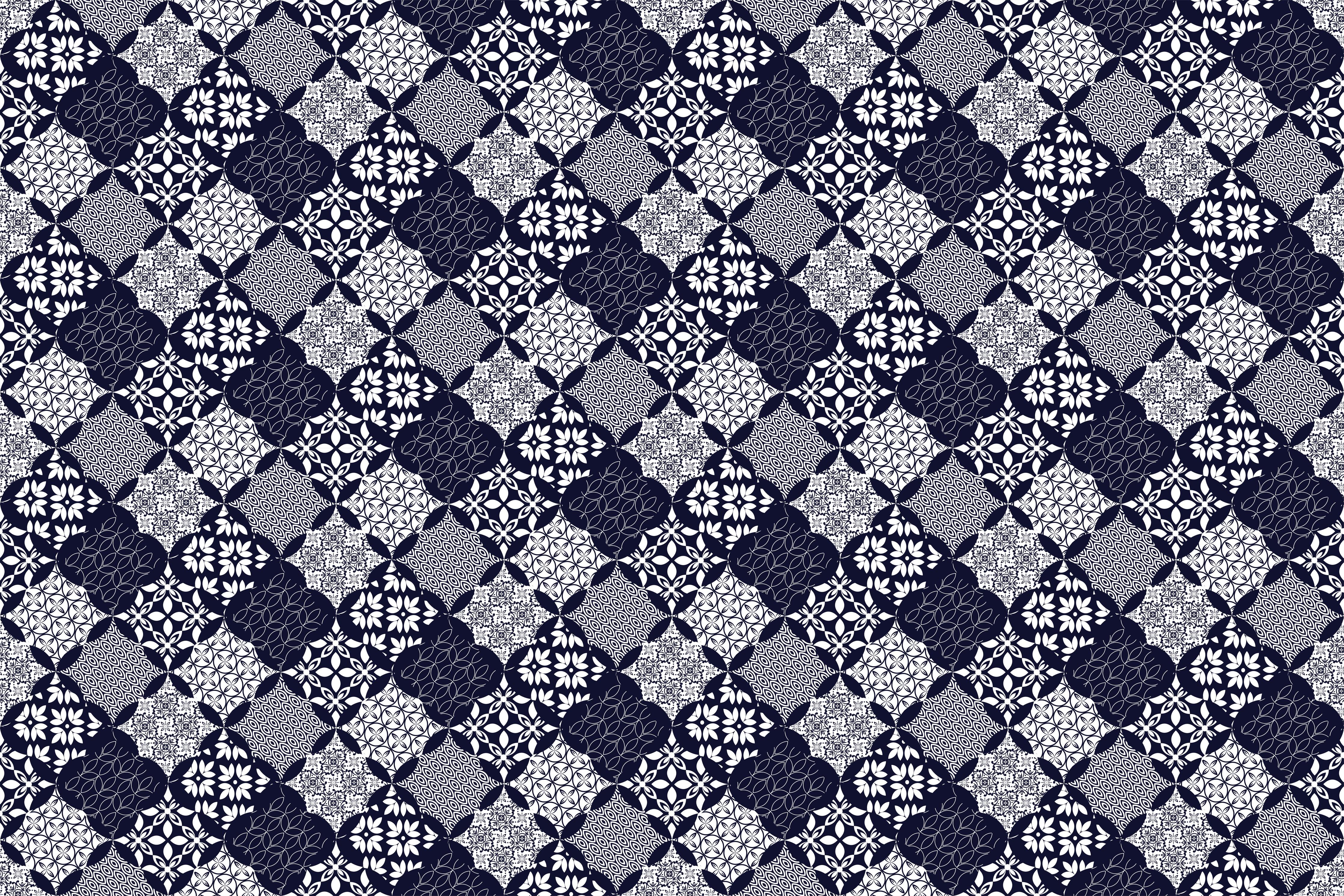 Küchenrückwand-Elegantes Blau-Weißes Grafikdesign