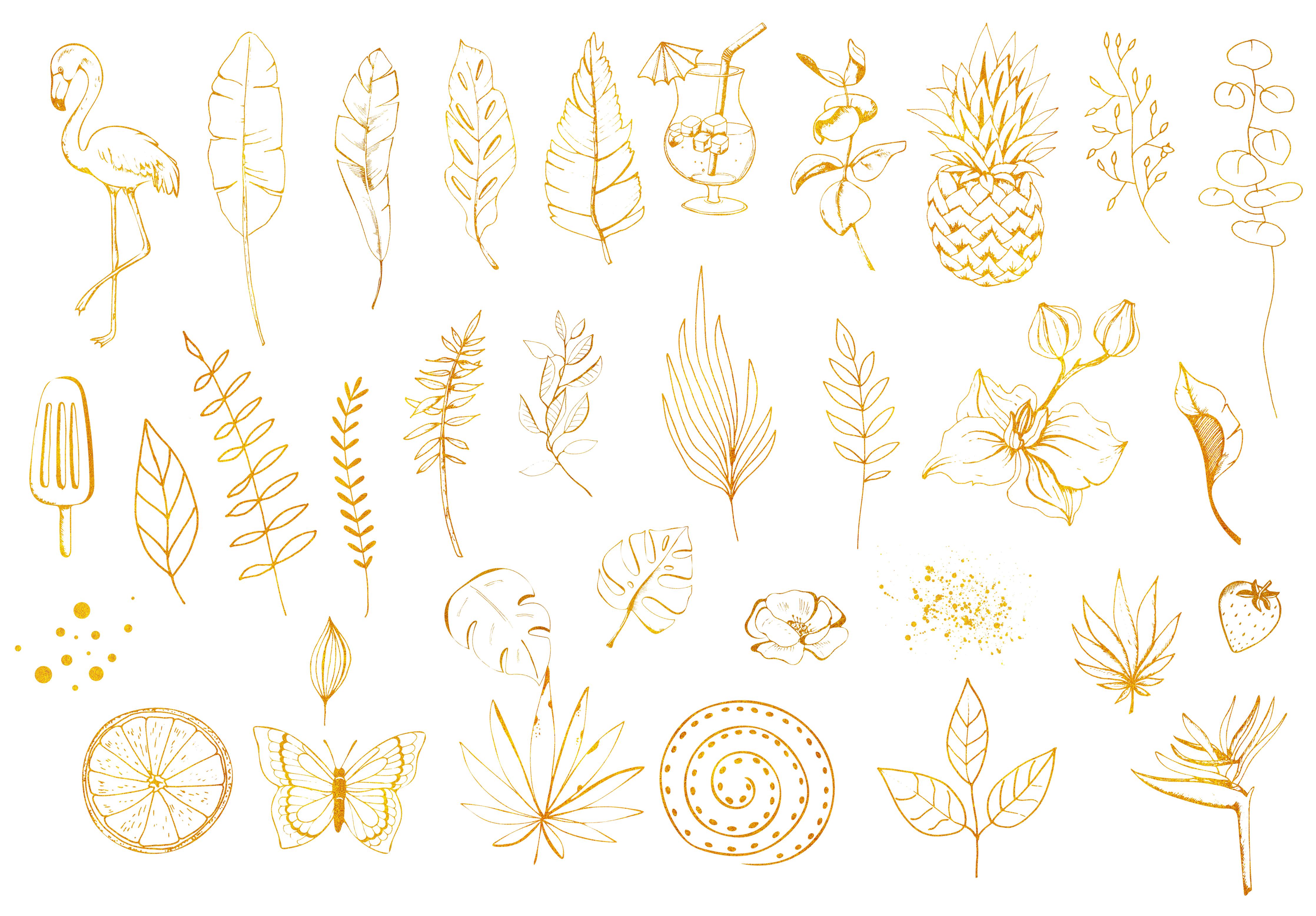 Küchenrückwand-Exotische Motive - Zeichenmalerei