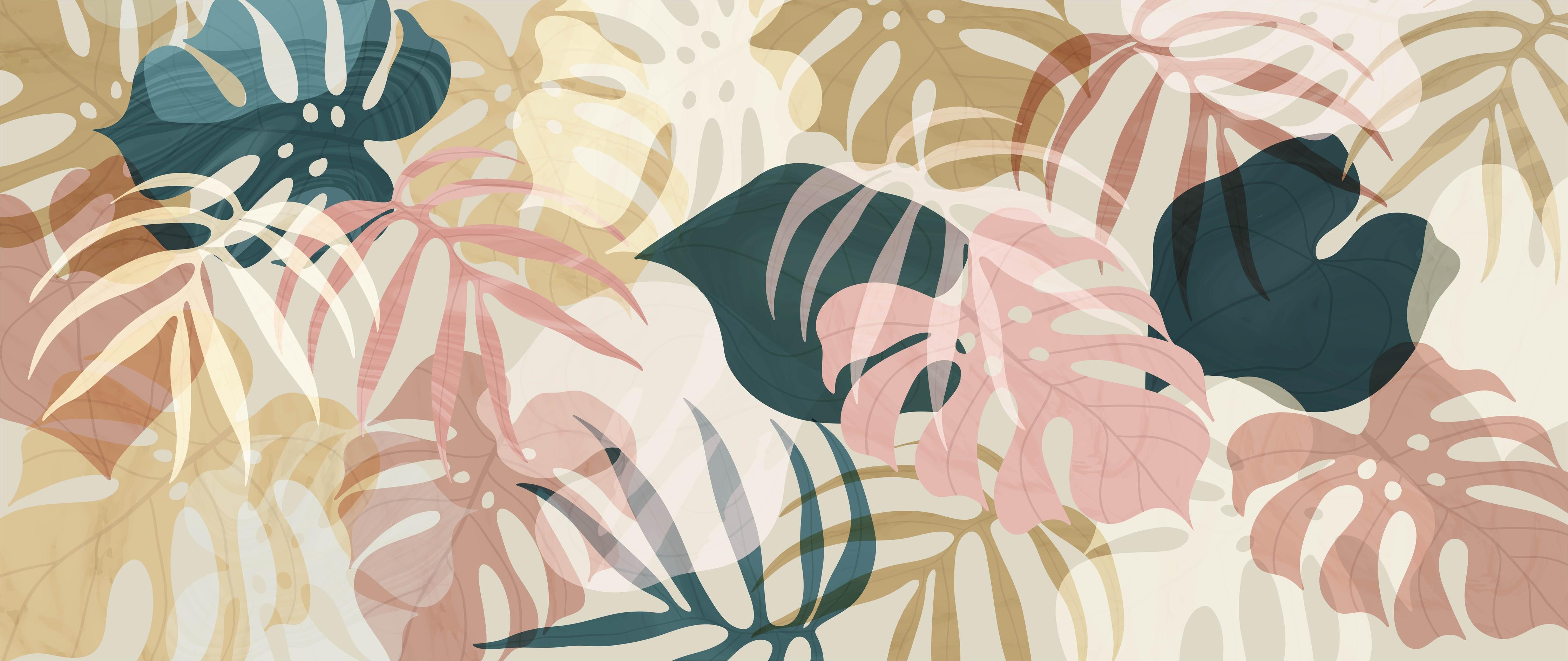 Küchenrückwand-Florale Tapete mit zarten Pastellfarben