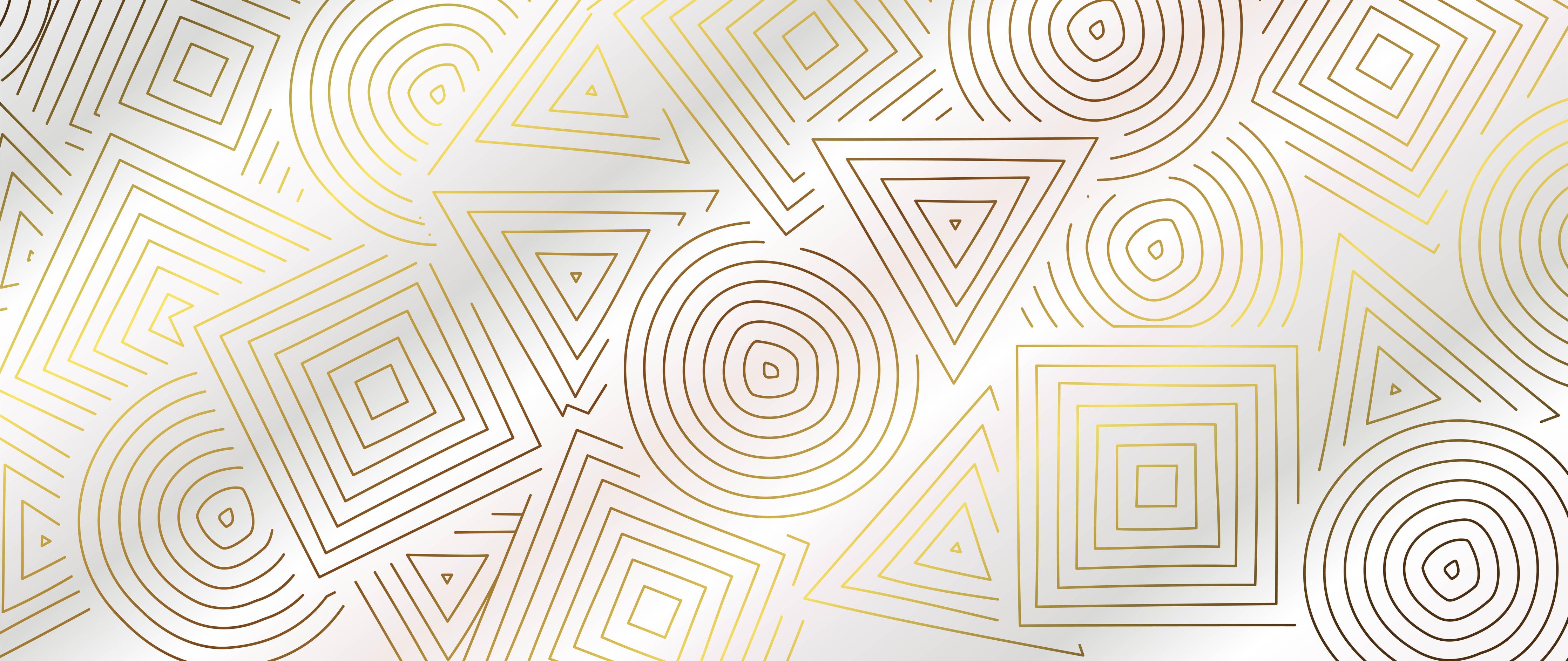 Küchenrückwand-Gold-Linien Abstrakte Geometrische Kunst