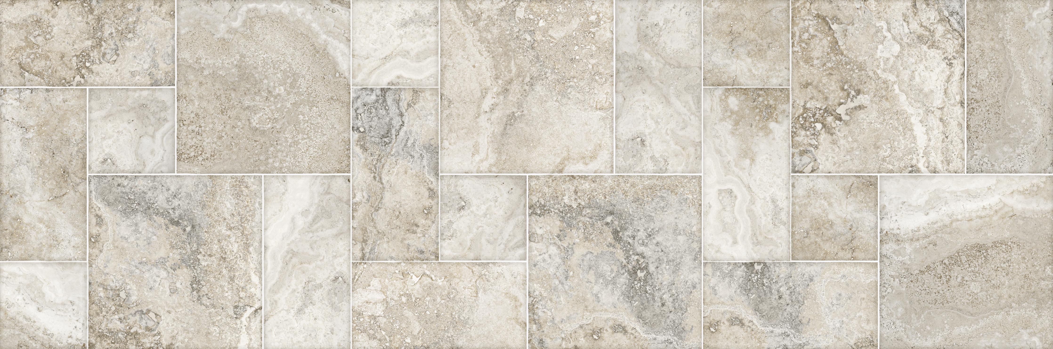 Küchenrückwand-Helles Fliesenmuster - Marmor