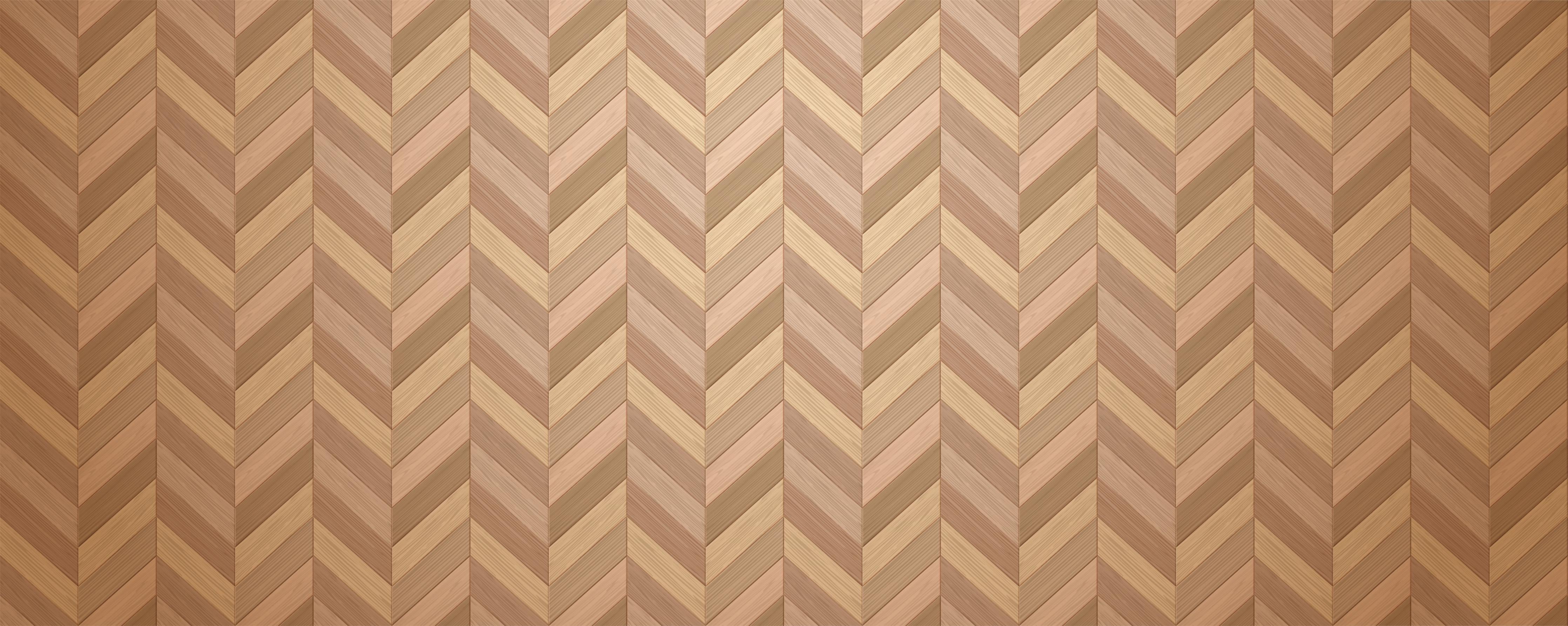 Küchenrückwand-Hochwertiger Fischgrät Parkettboden in Braun