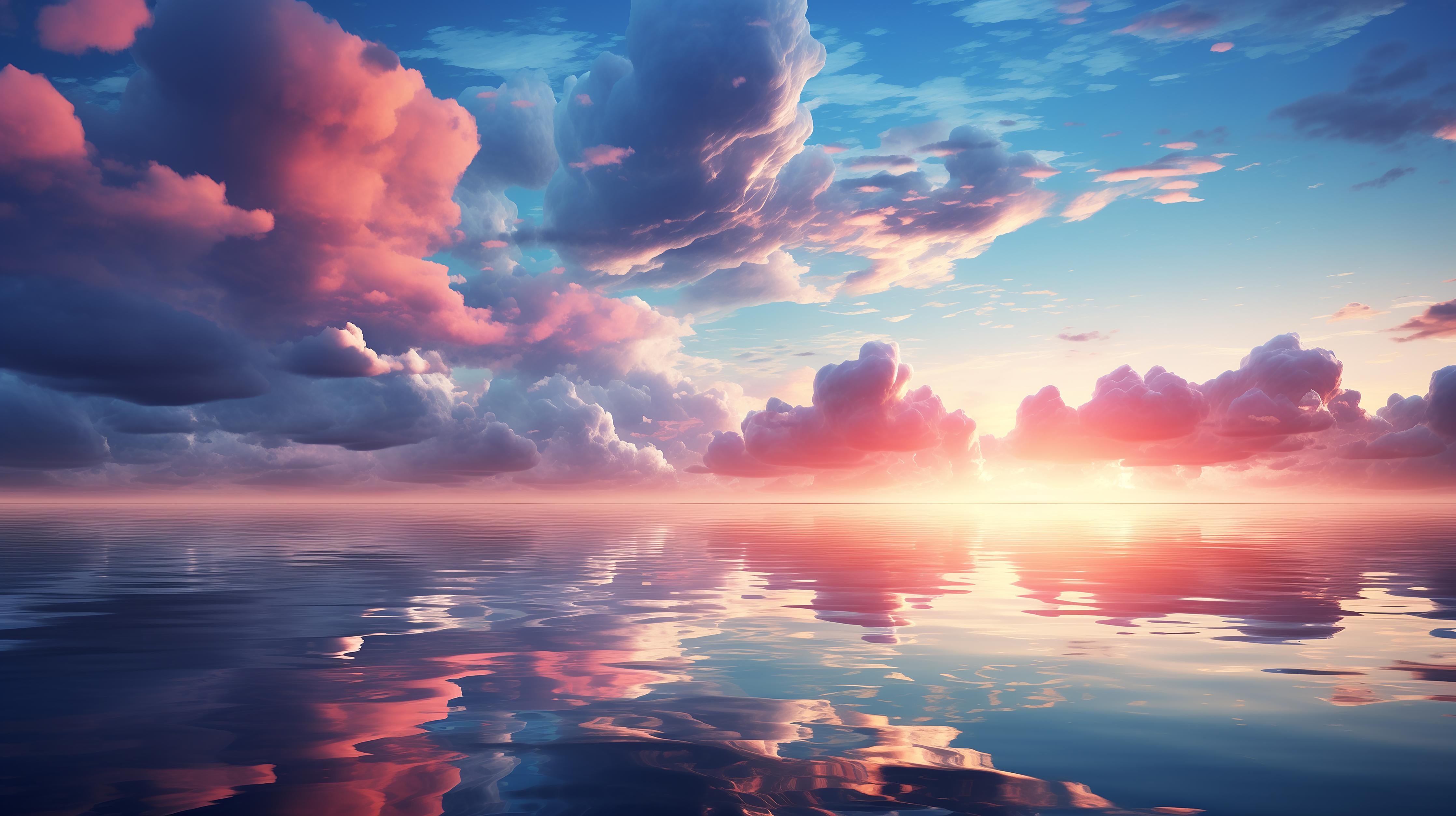 Küchenrückwand-Abendrot über stillen Wellen