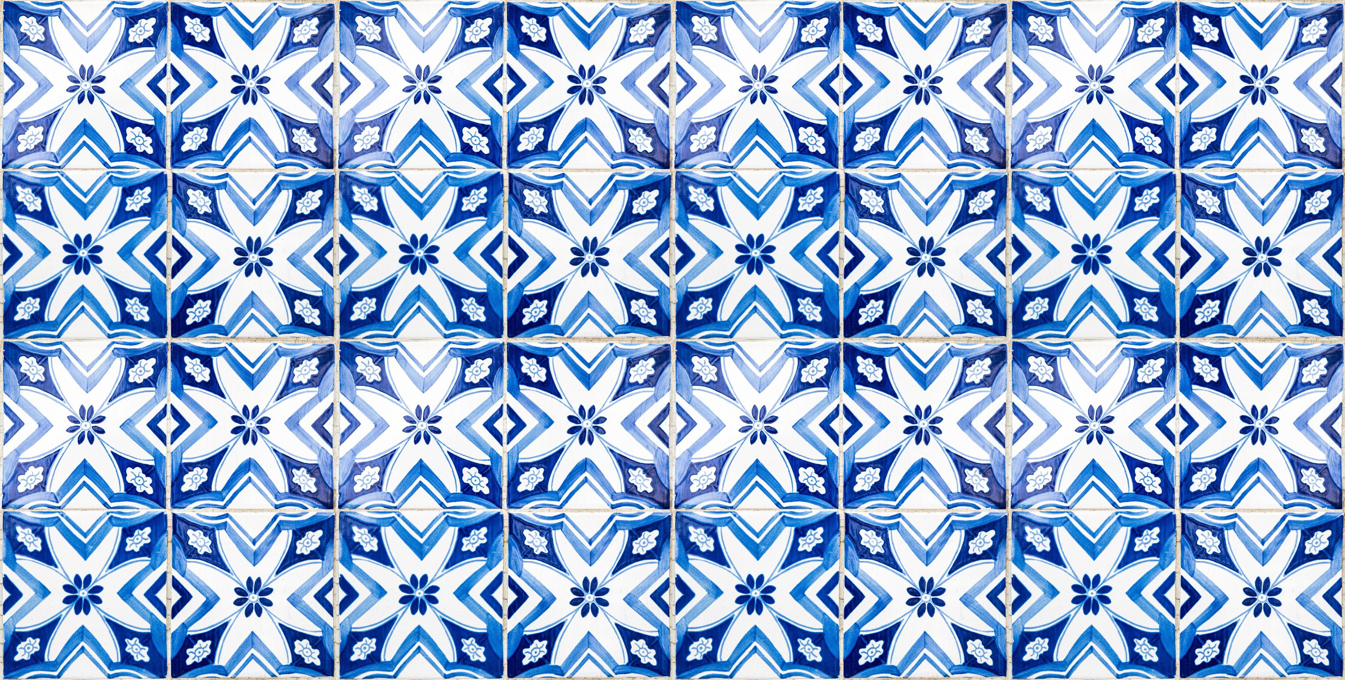 Küchenrückwand-Blaue Azulejo-Fliesen