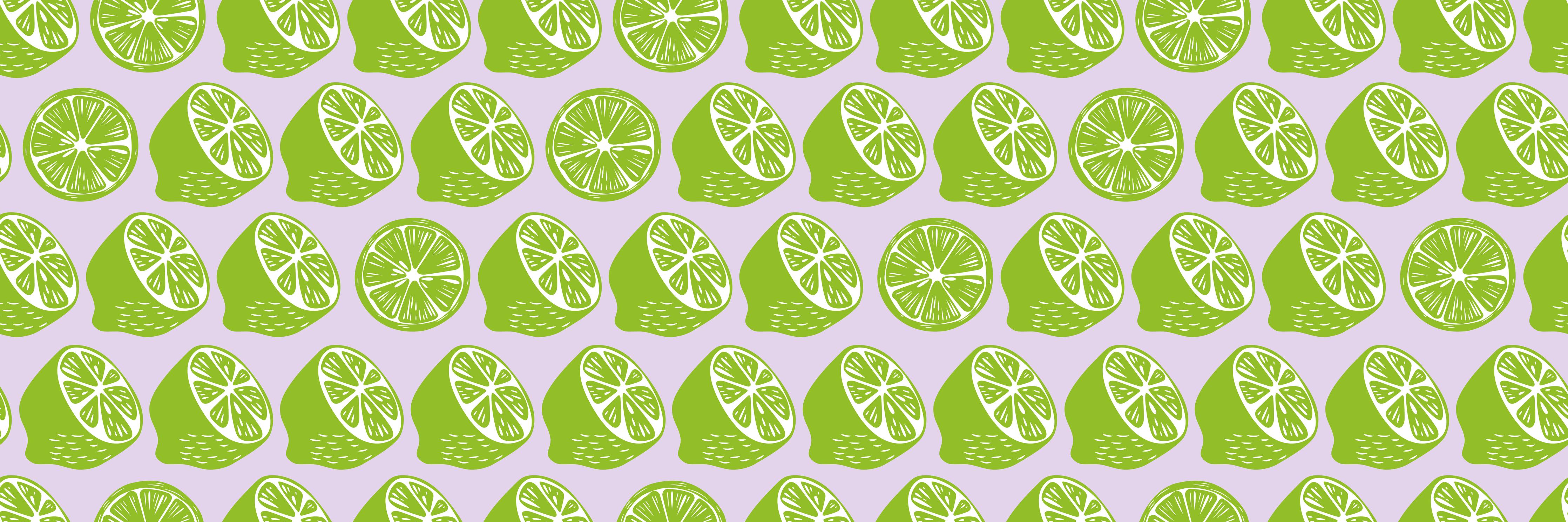 Küchenrückwand-Citrus-Limetten-Muster Grün