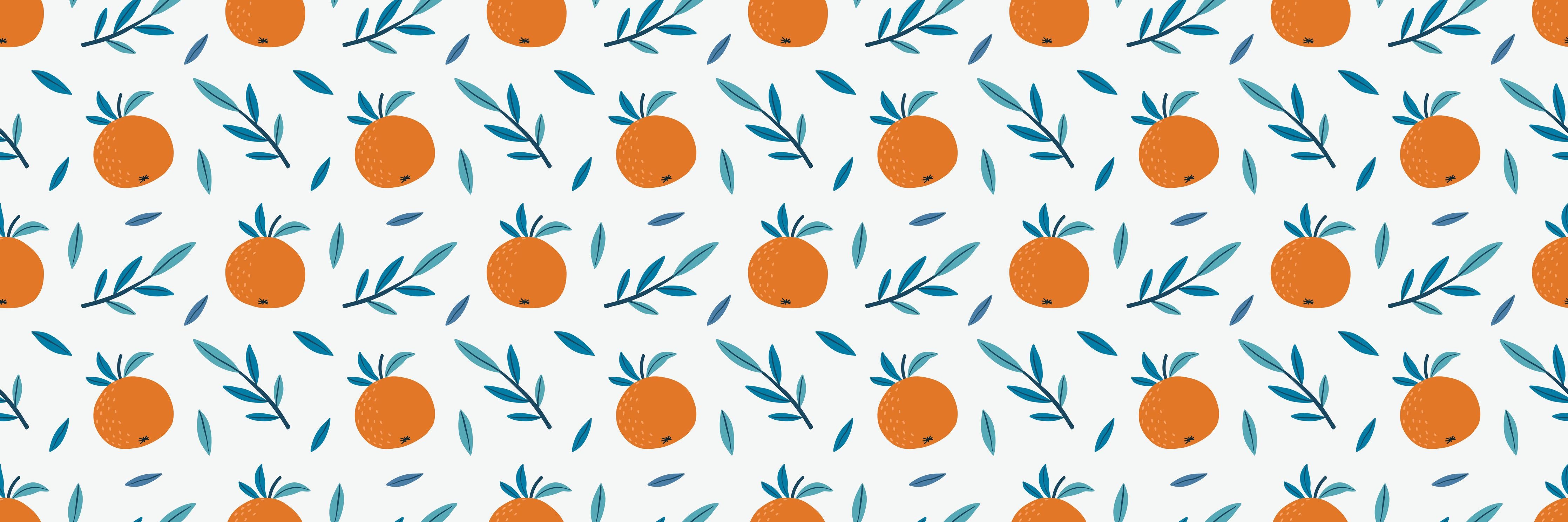 Küchenrückwand-Citrus Orange Muster