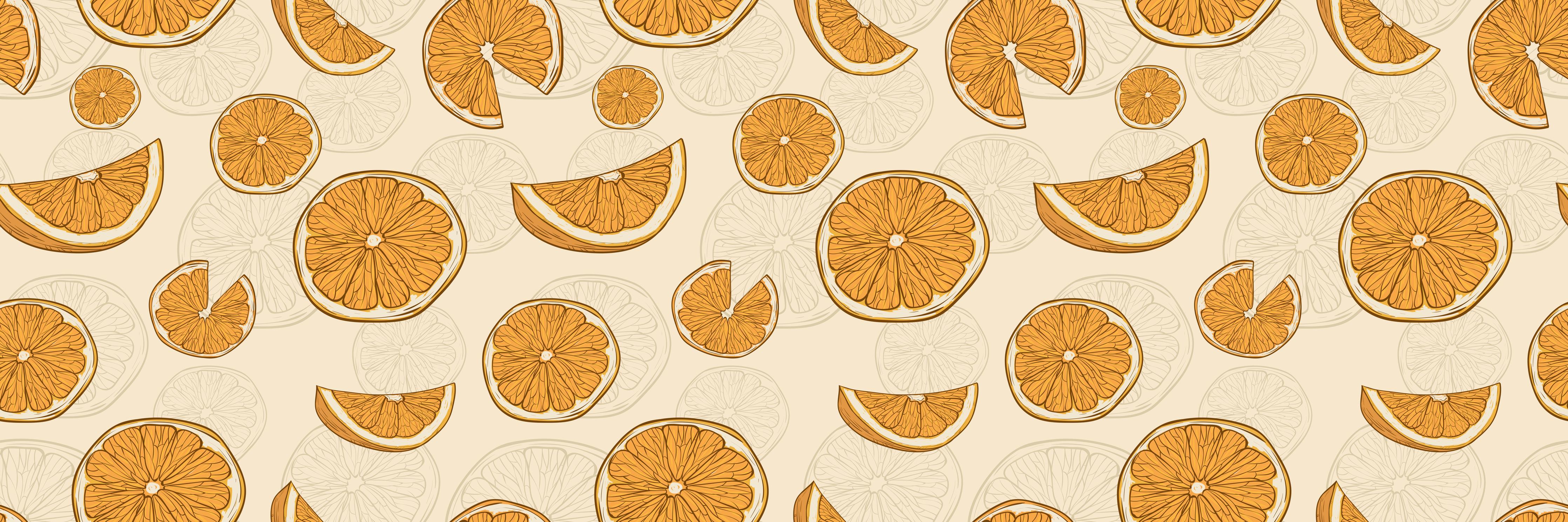 Küchenrückwand-Citrus Orange Orangenmuster