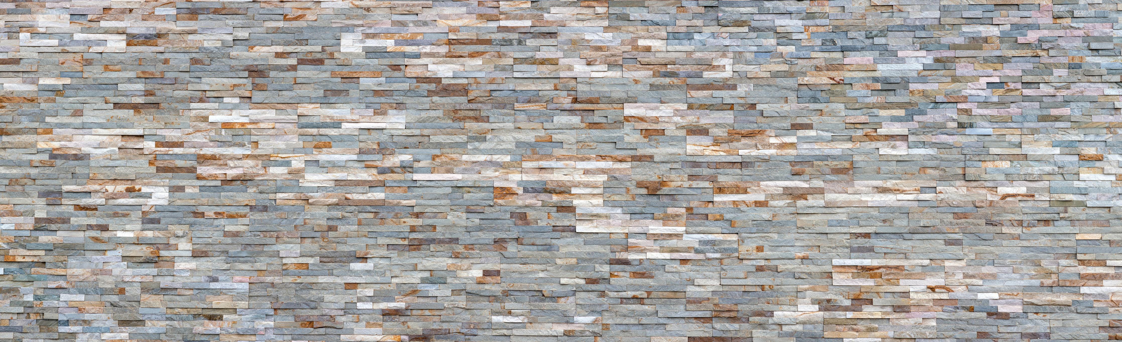 Küchenrückwand-Grau-Beige Steinmauer Textur