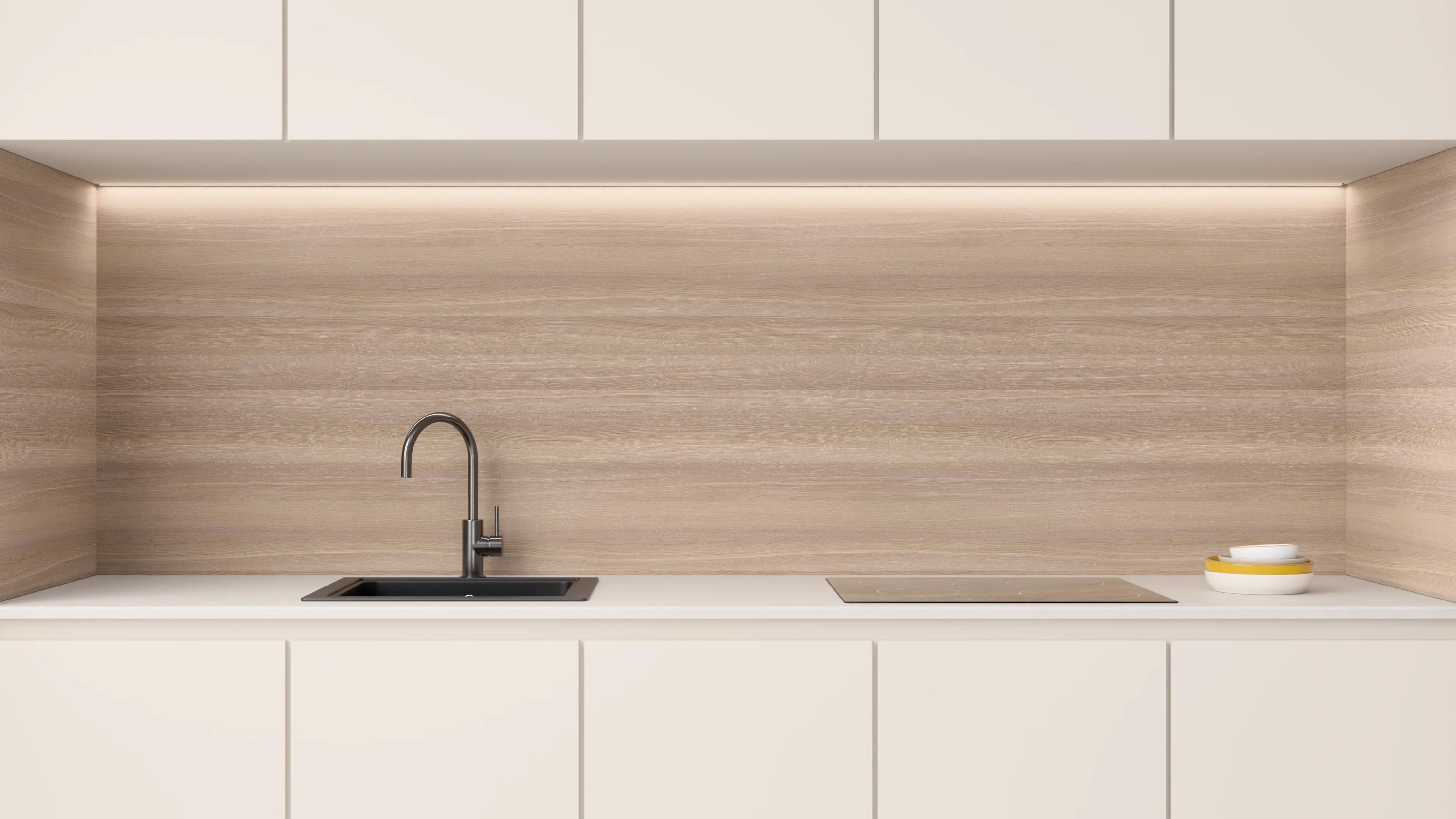 Küchenrückwand - Helle Eiche