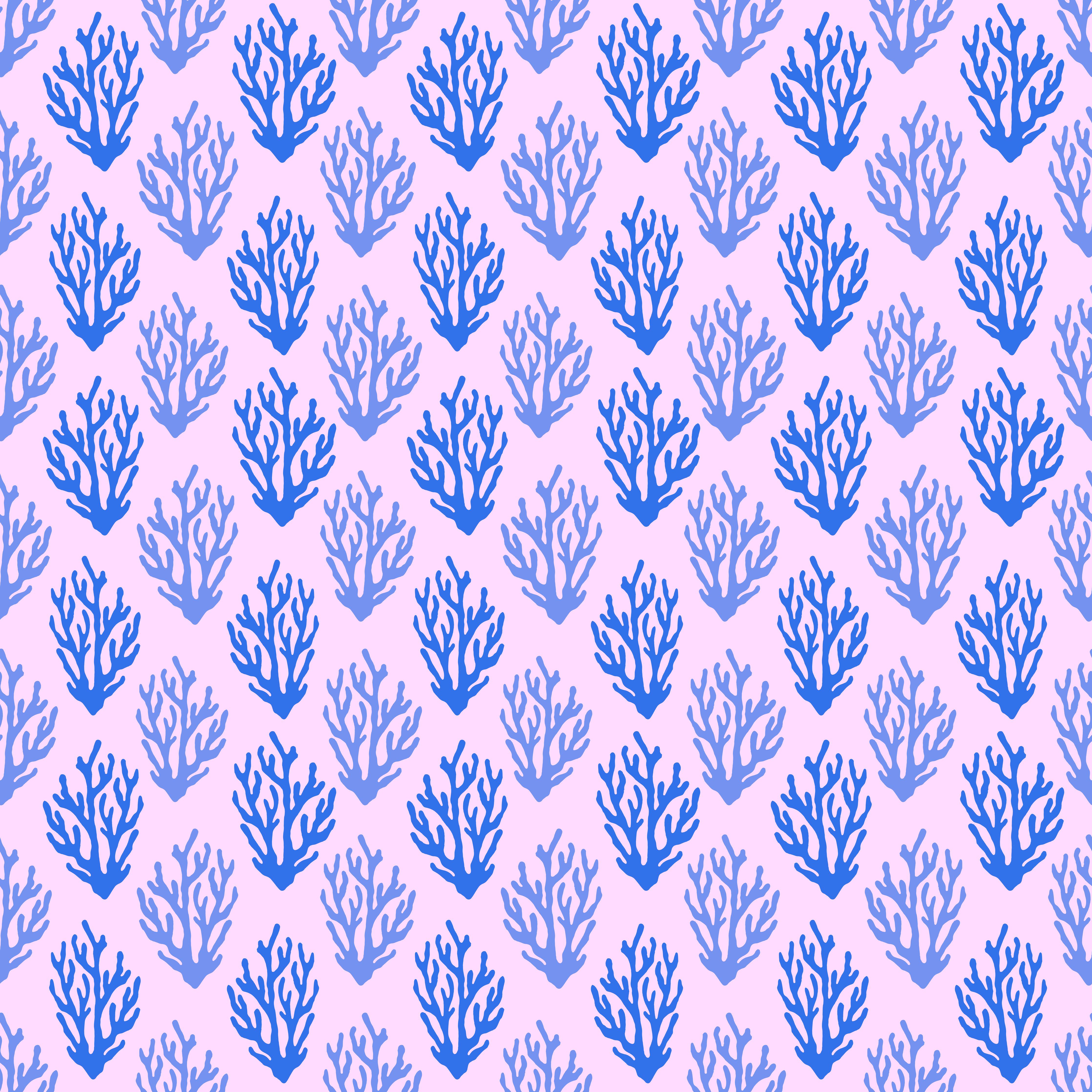 Küchenrückwand-Korallenmuster Blau-Rosa