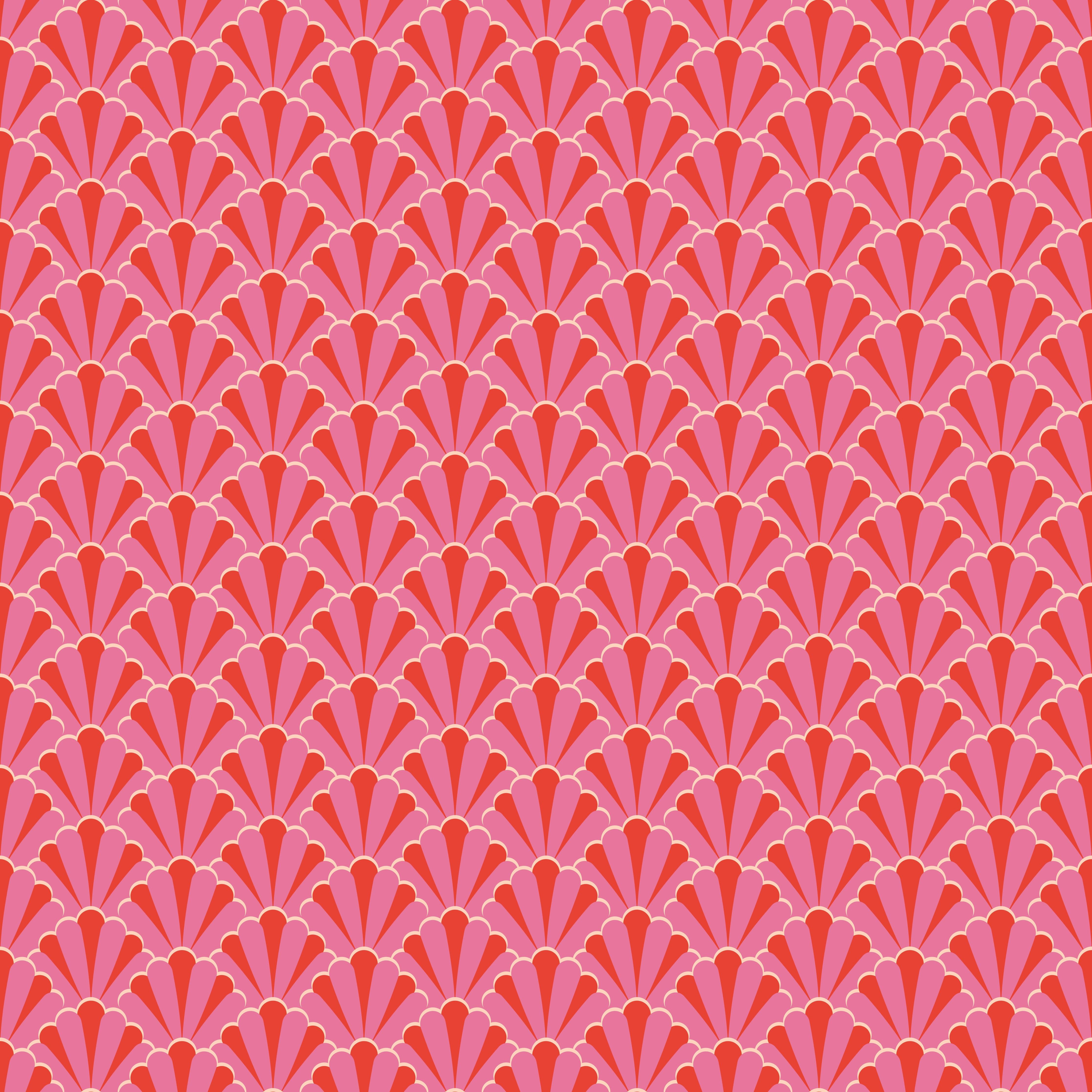 Küchenrückwand-Korallenrosa Muschel-Tapete