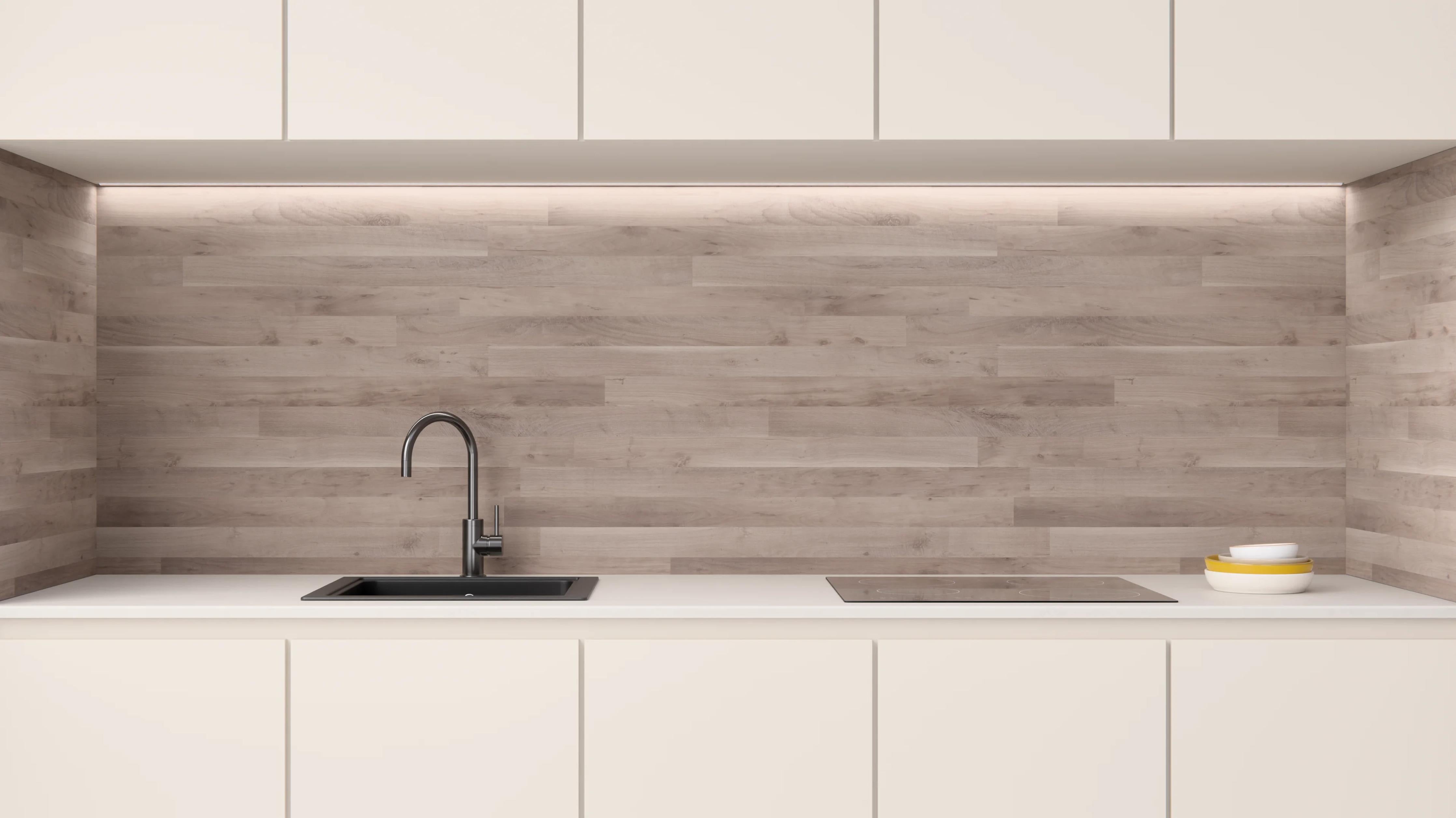 Küchenrückwand - Light Structure Wood