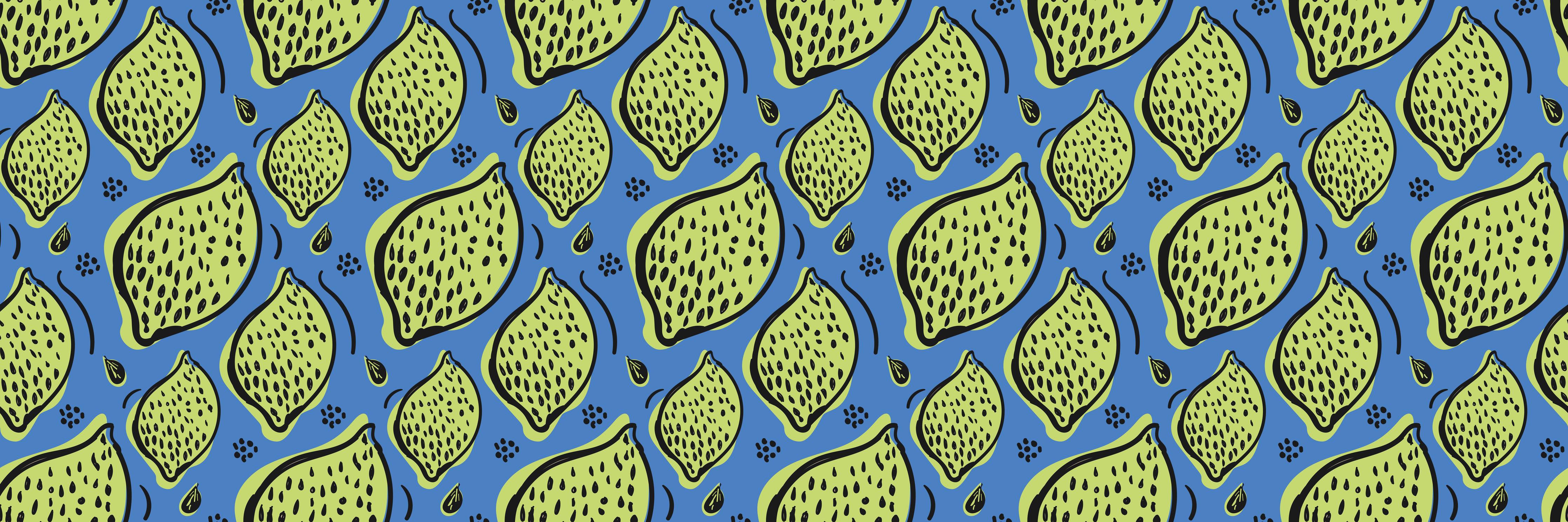 Küchenrückwand-Limetten-Muster Blau-Grün