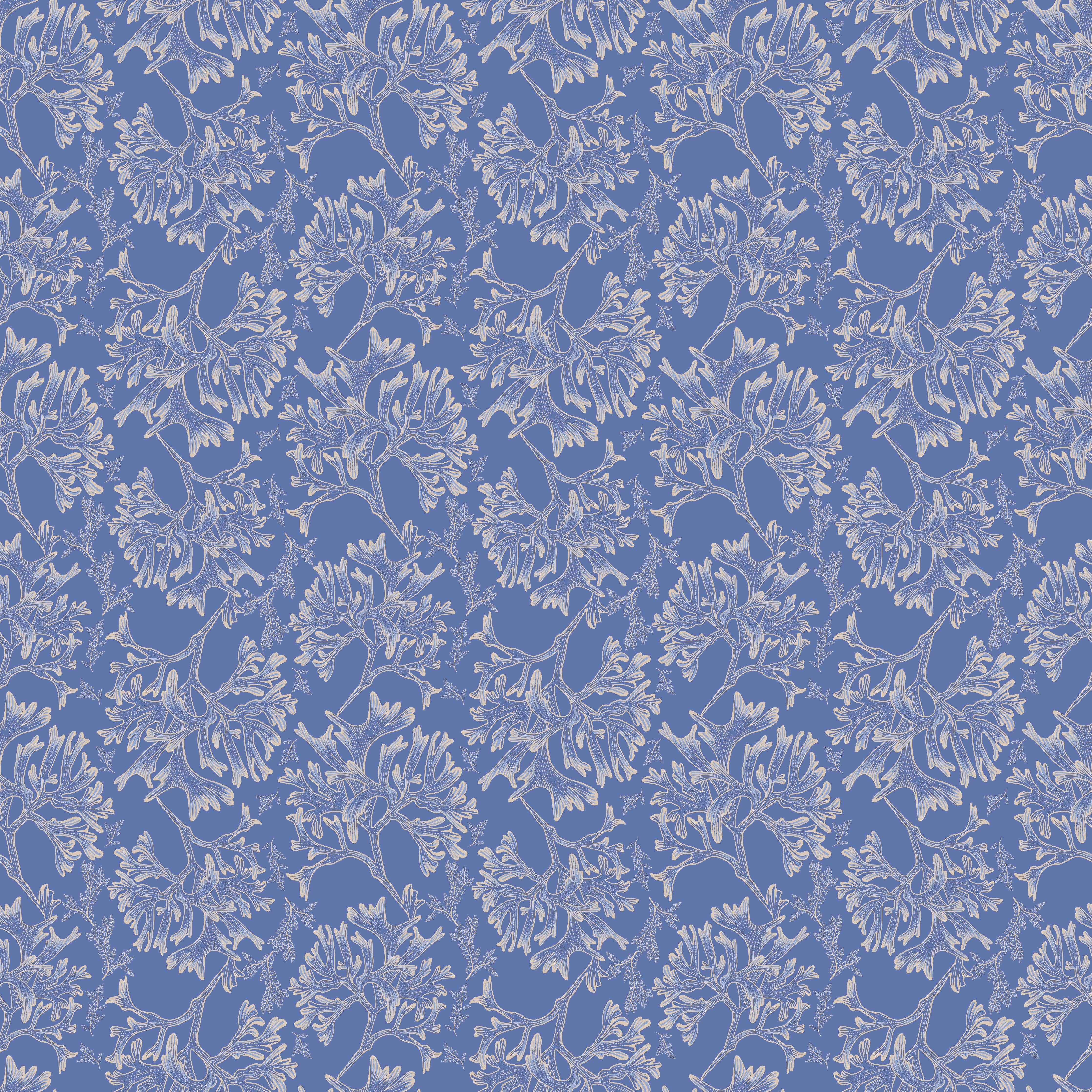 Küchenrückwand-Marineblaues Korallenmuster