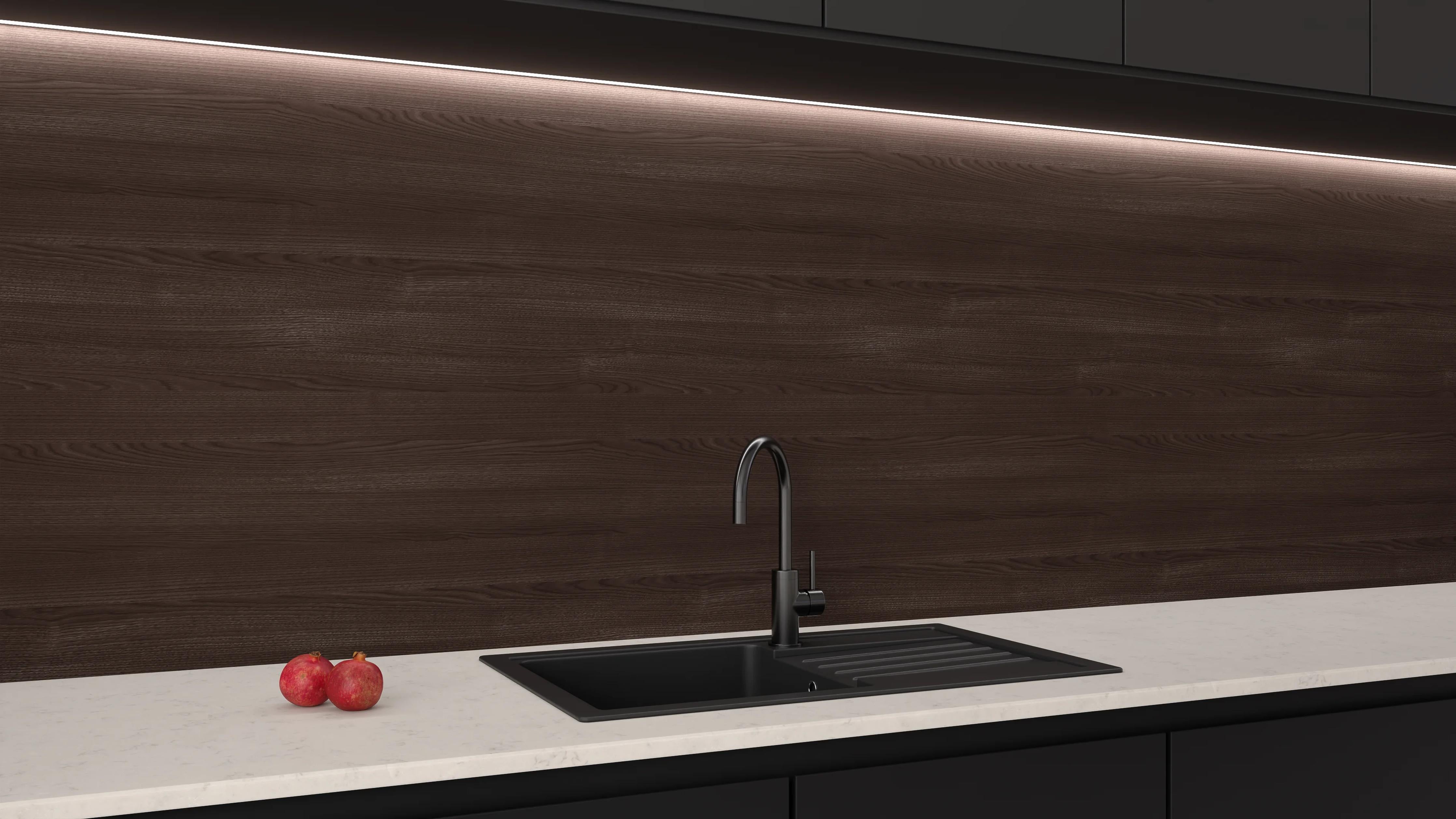 Küchenrückwand - Mocca Eiche