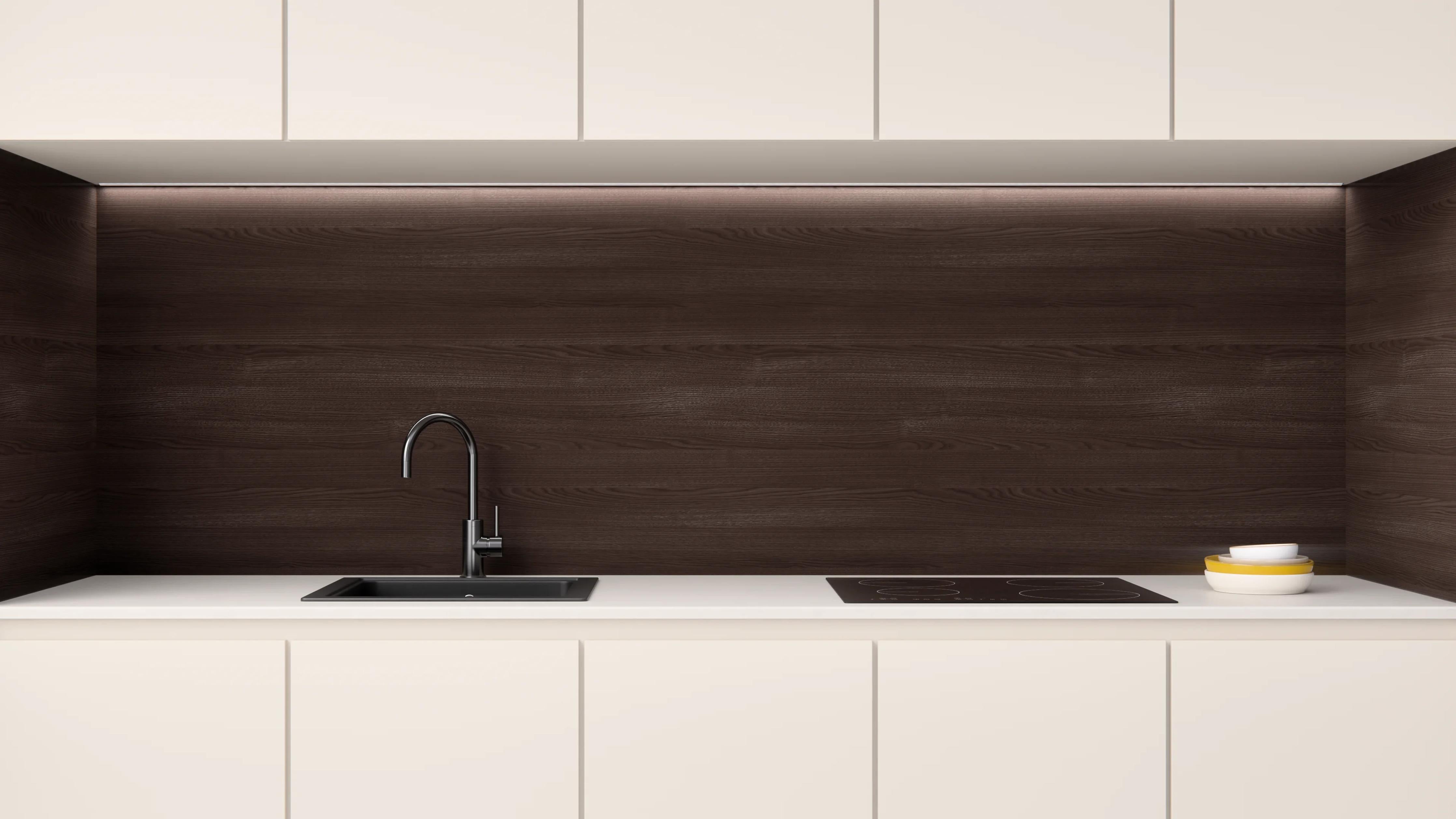 Küchenrückwand - Mocca Eiche