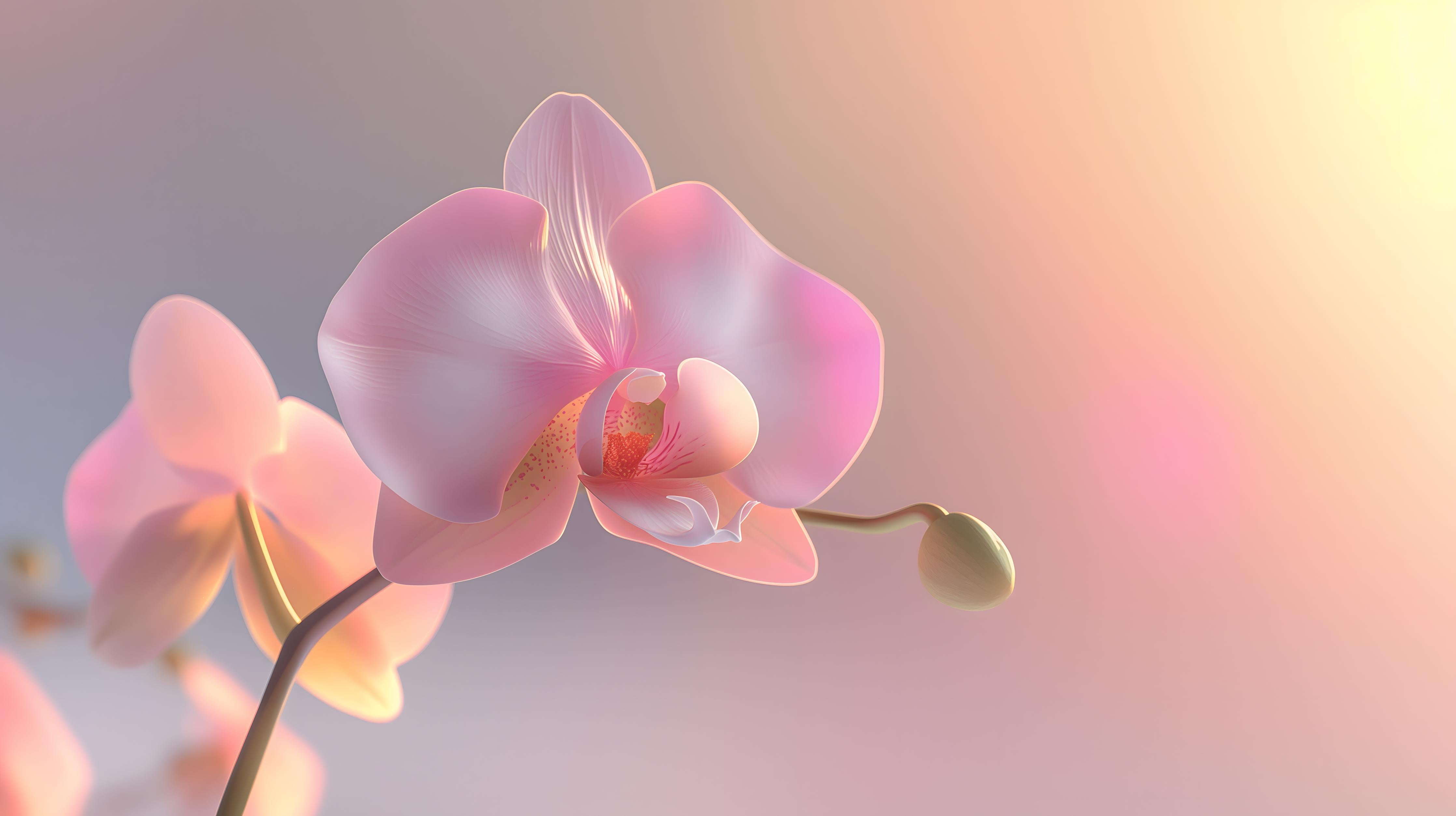 Küchenrückwand-Rosa Orchidee Pastellhintergrund