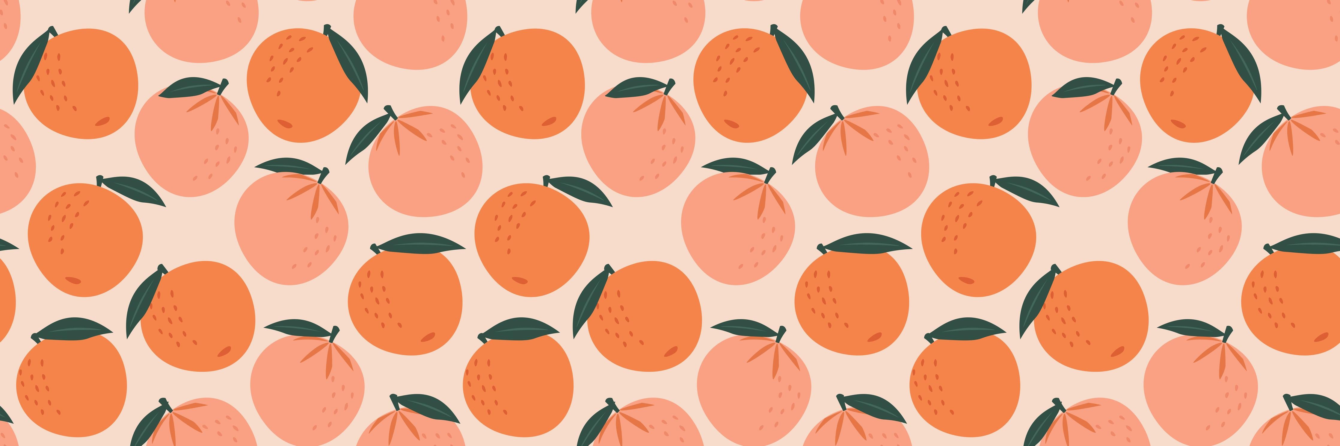 Küchenrückwand-Sommerliches Orangenmuster