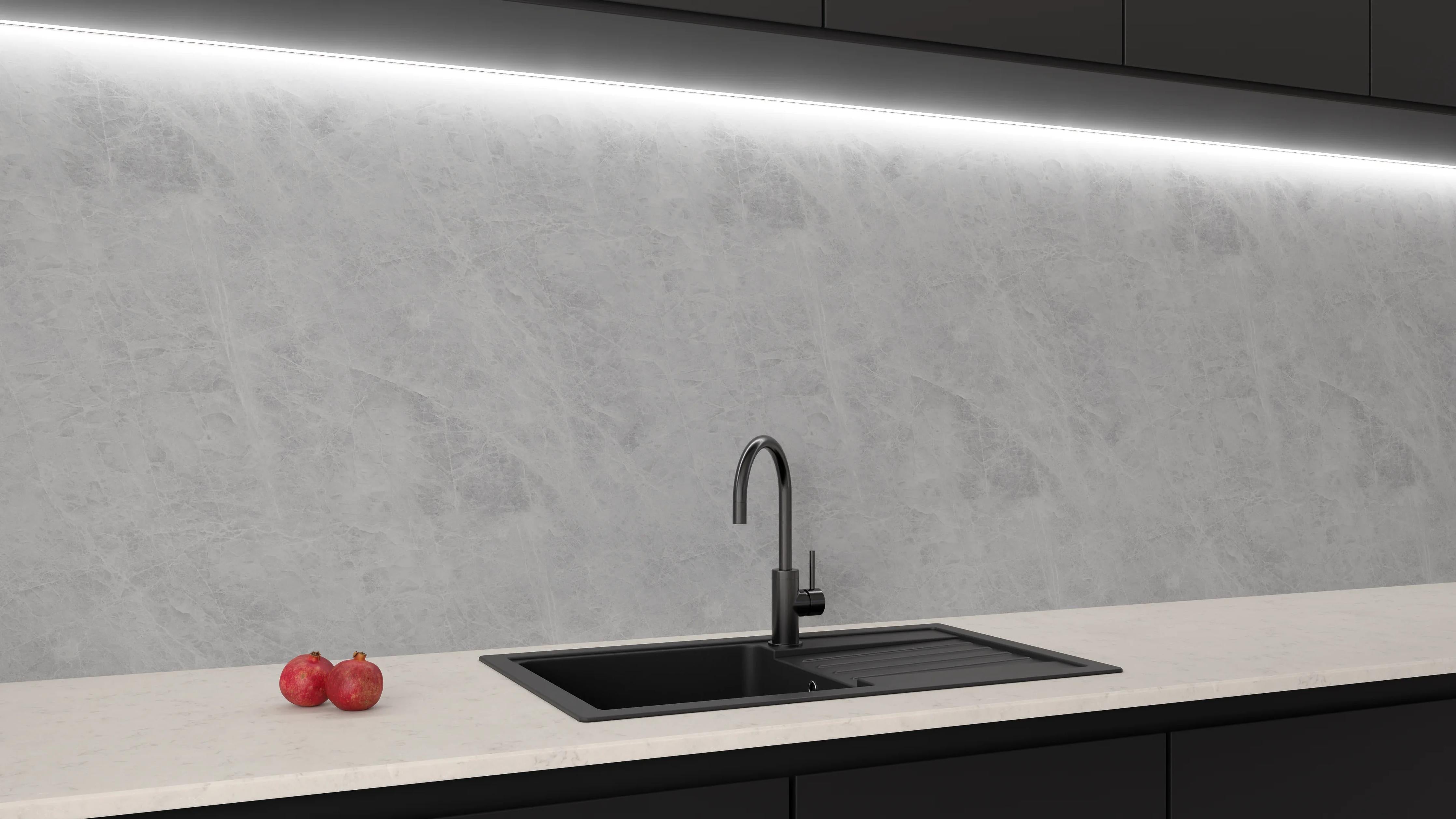 Küchenrückwand - Stone Marble Ice-Grey