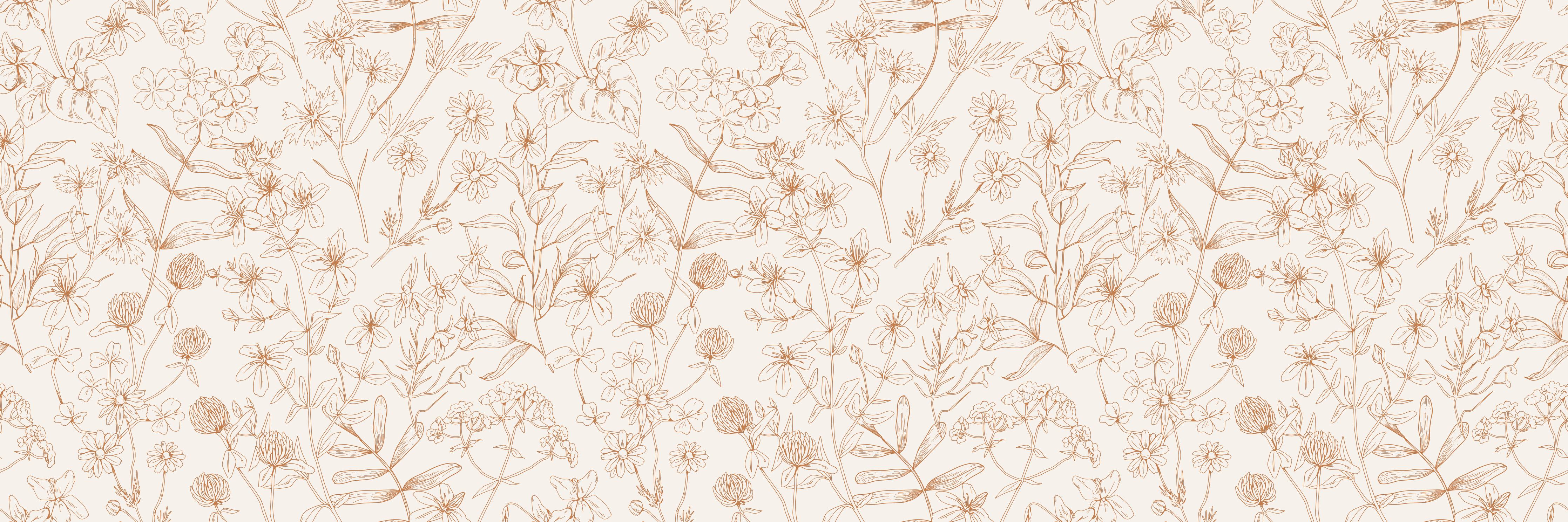 Küchenrückwand-Vintage Bloom Florales Muster in Rosa und Beige