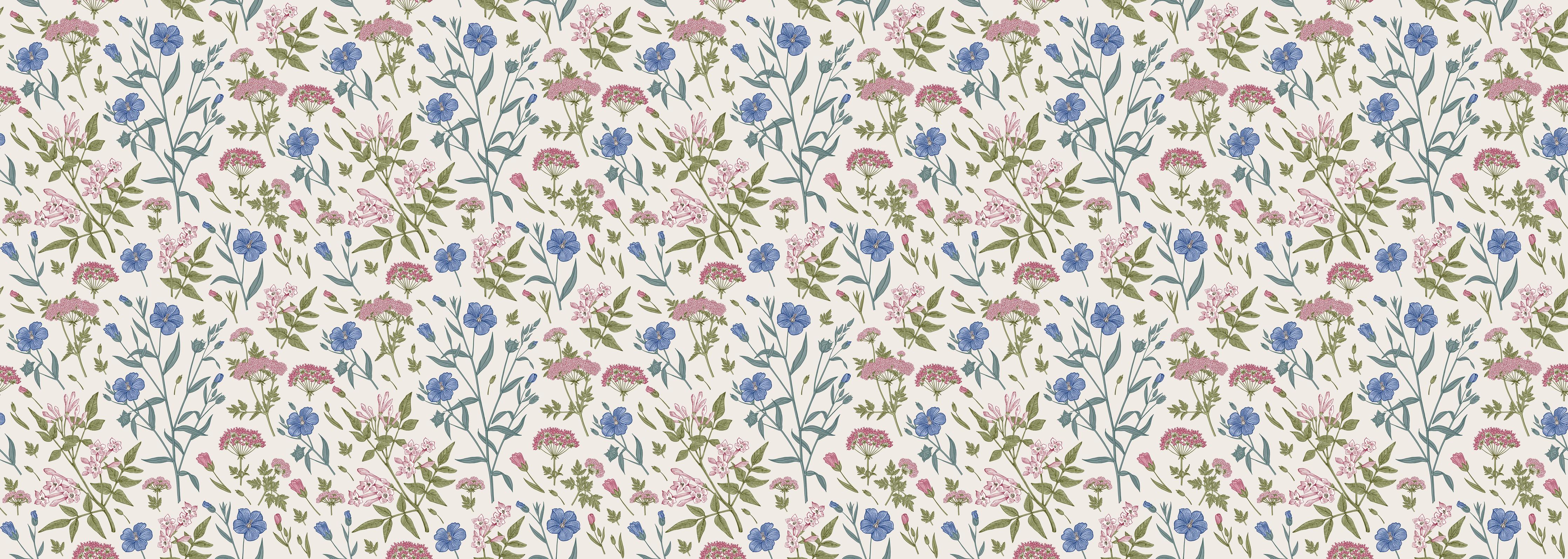 Küchenrückwand-Vintage Pastell-Blumenmuster