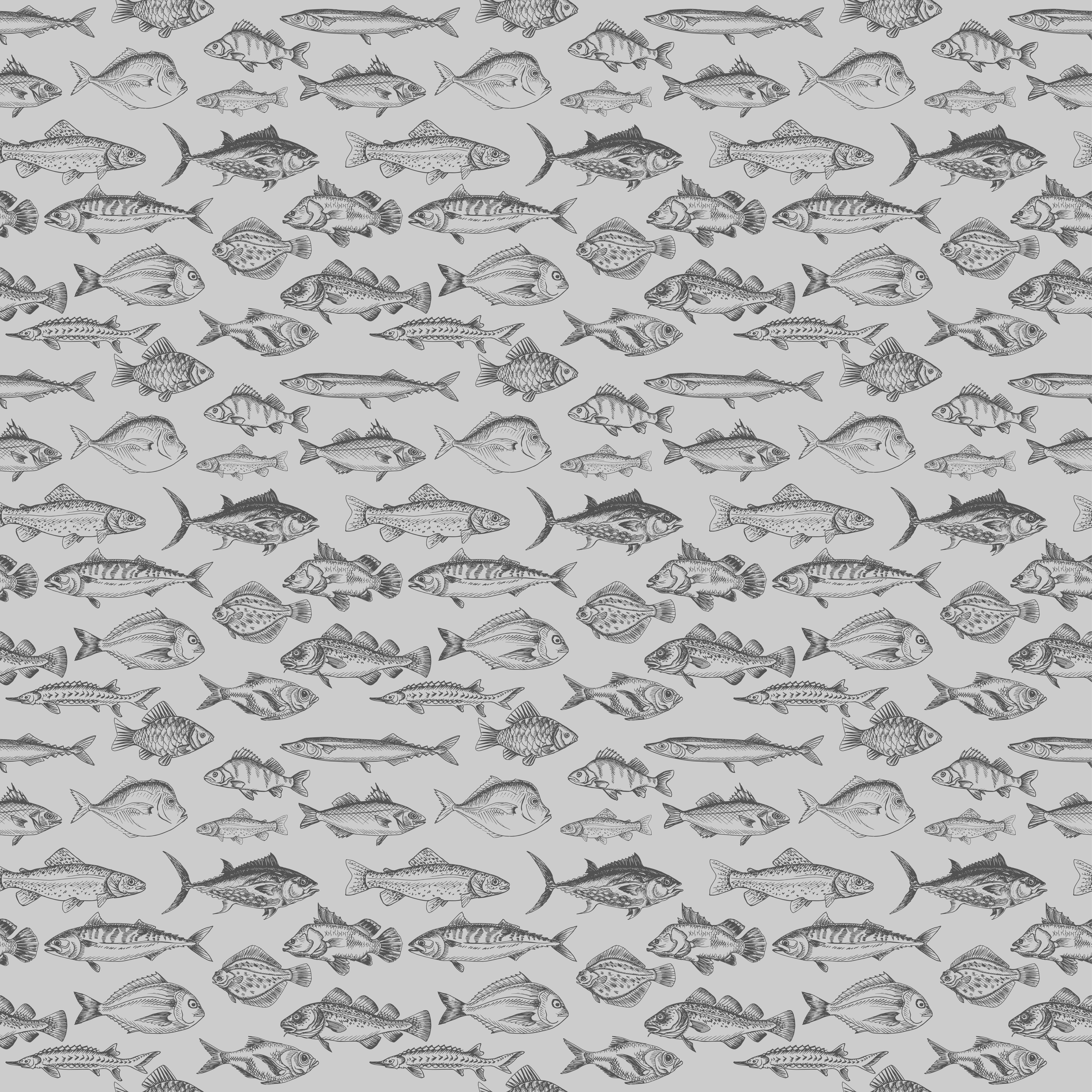 Küchenrückwand-Weiß-Grau Fischmuster