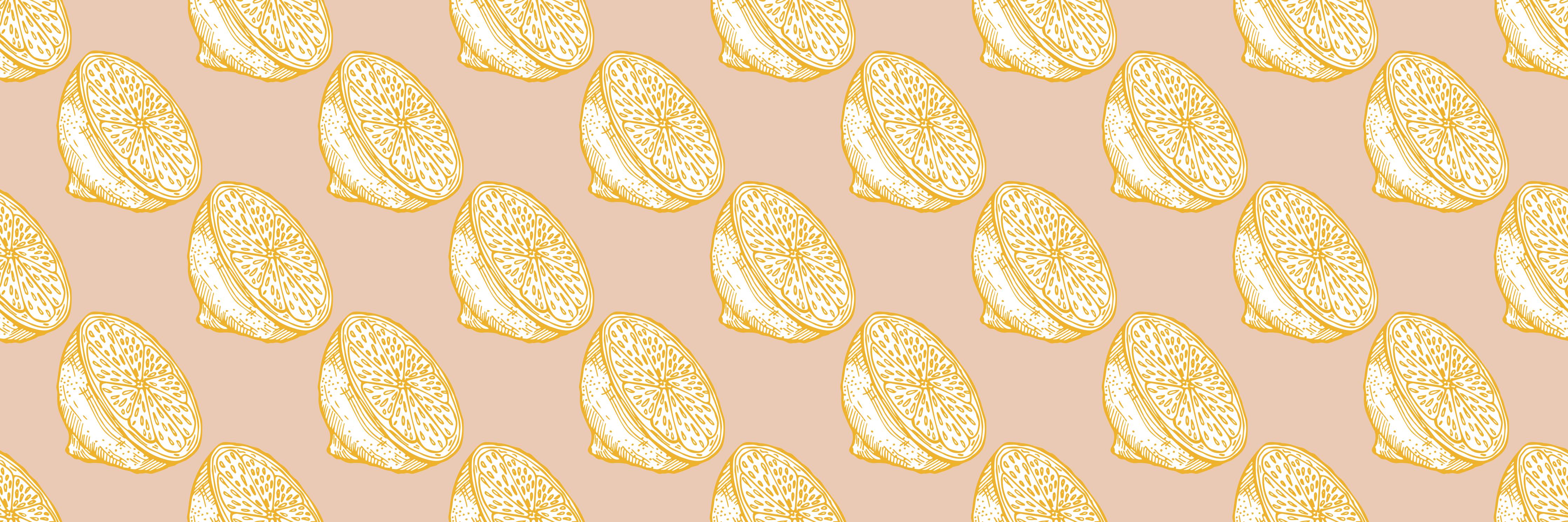 Küchenrückwand-Zitronen-Muster Gelb Rosa