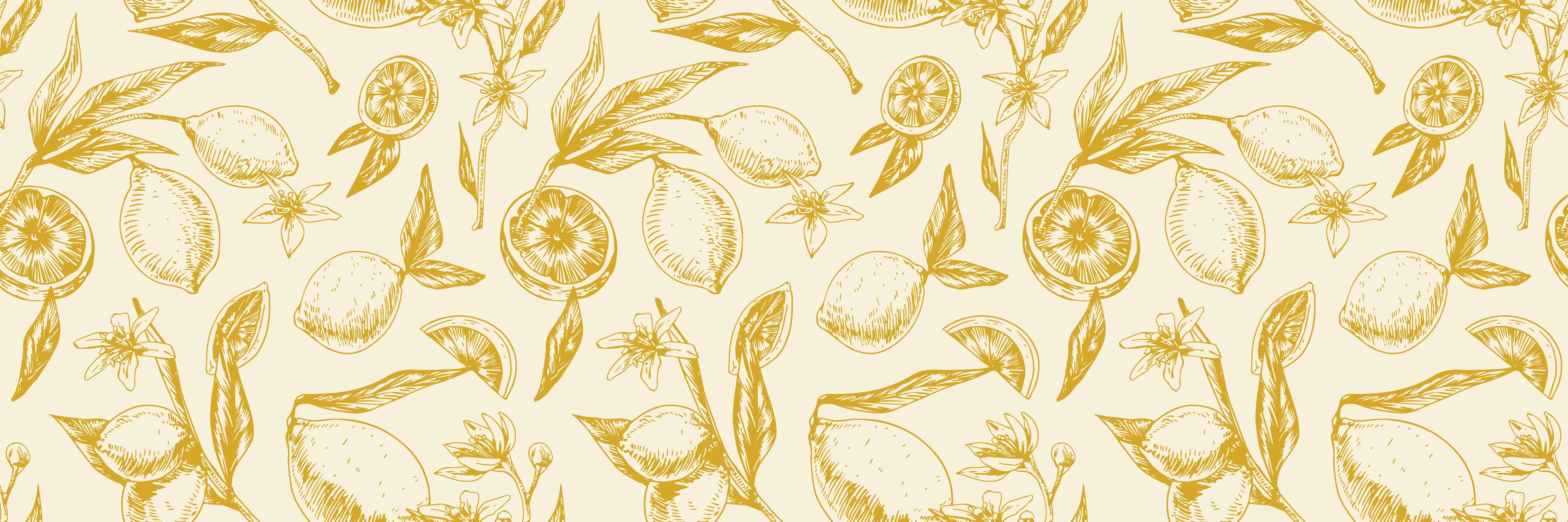 Küchenrückwand-Zitronenmuster Gelb-Beige