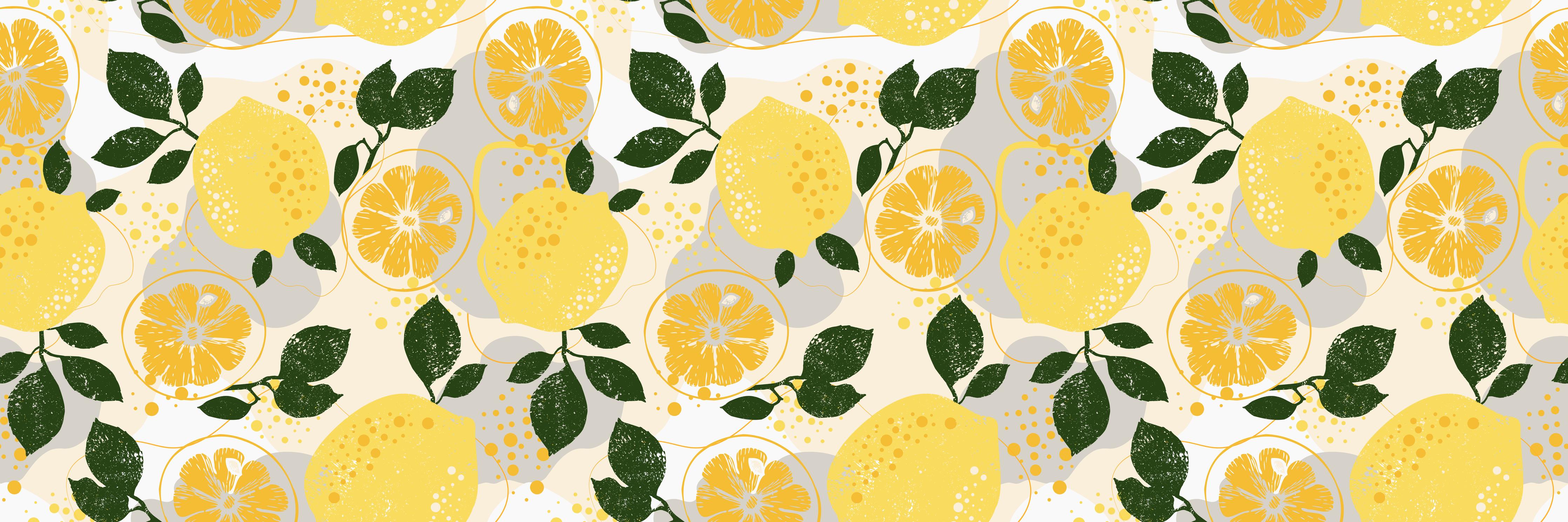 Küchenrückwand-Zitronenmuster Gelb-Grün