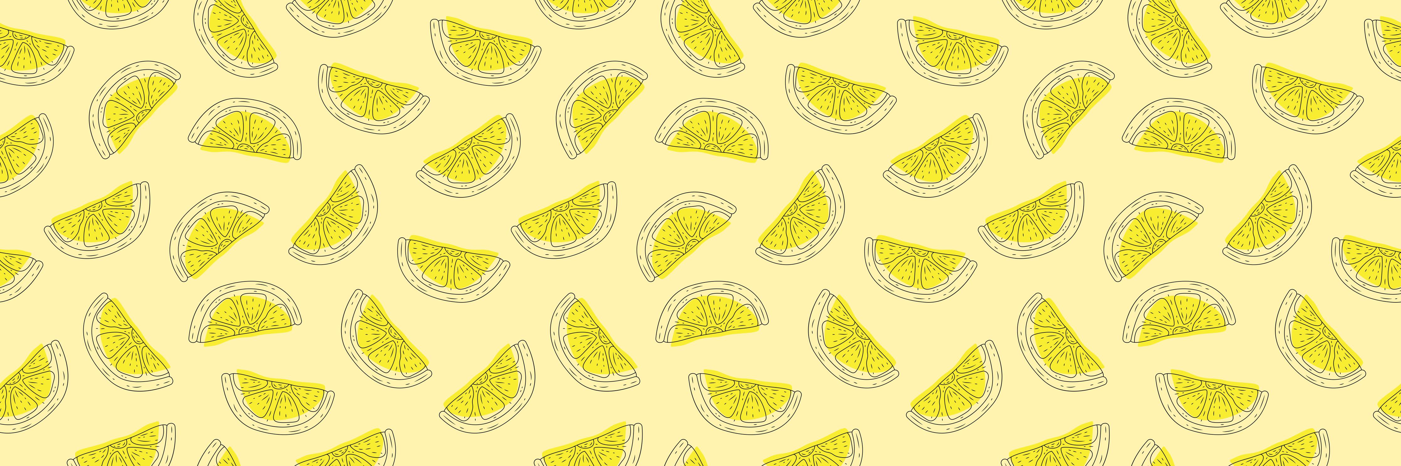 Küchenrückwand-Zitronenmuster Helle Zitronenscheiben