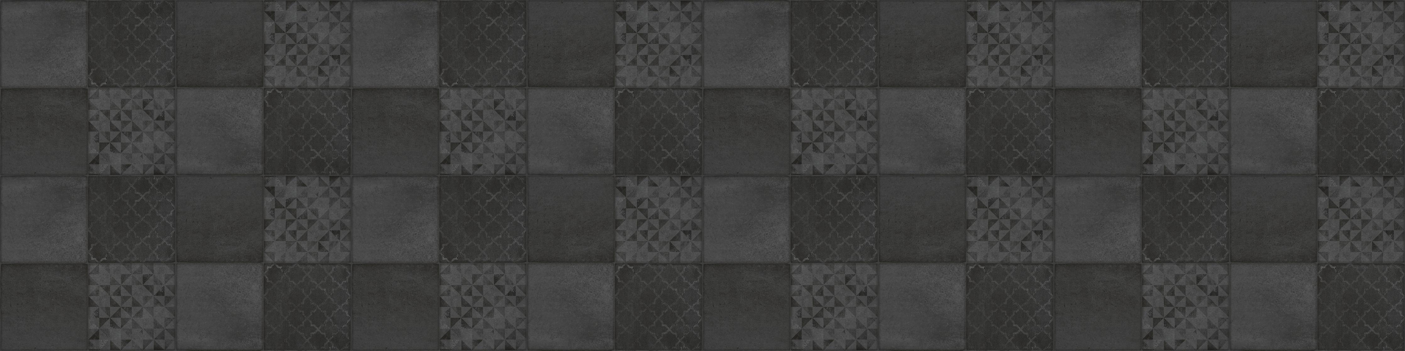 Küchenrückwand-Anthrazitfarbene vintage Fliesen