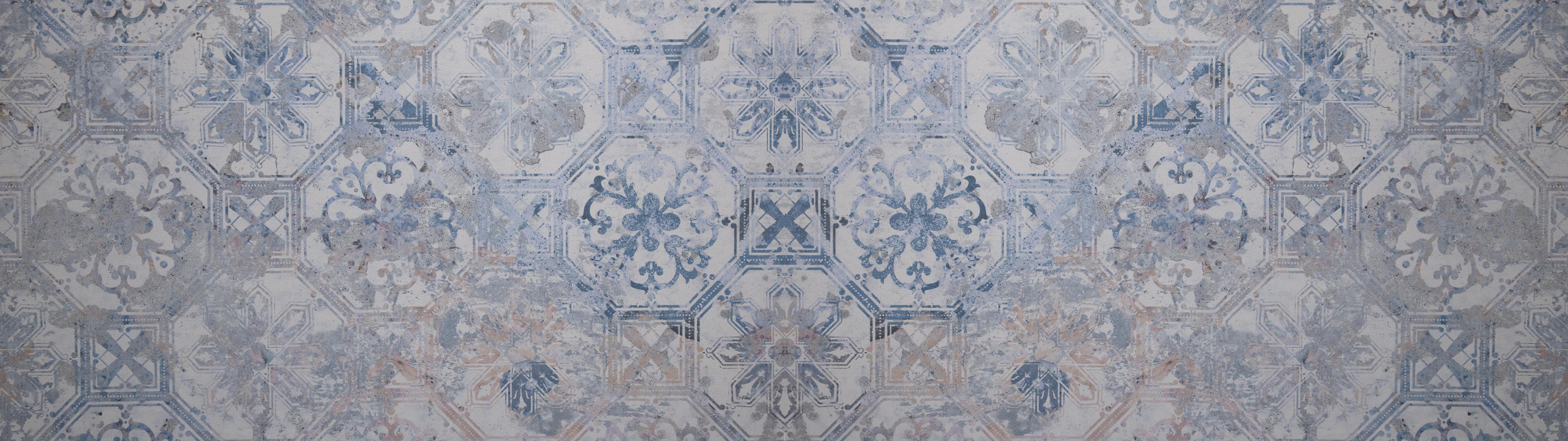 Küchenrückwand-Aquarall Vintage Fliesen