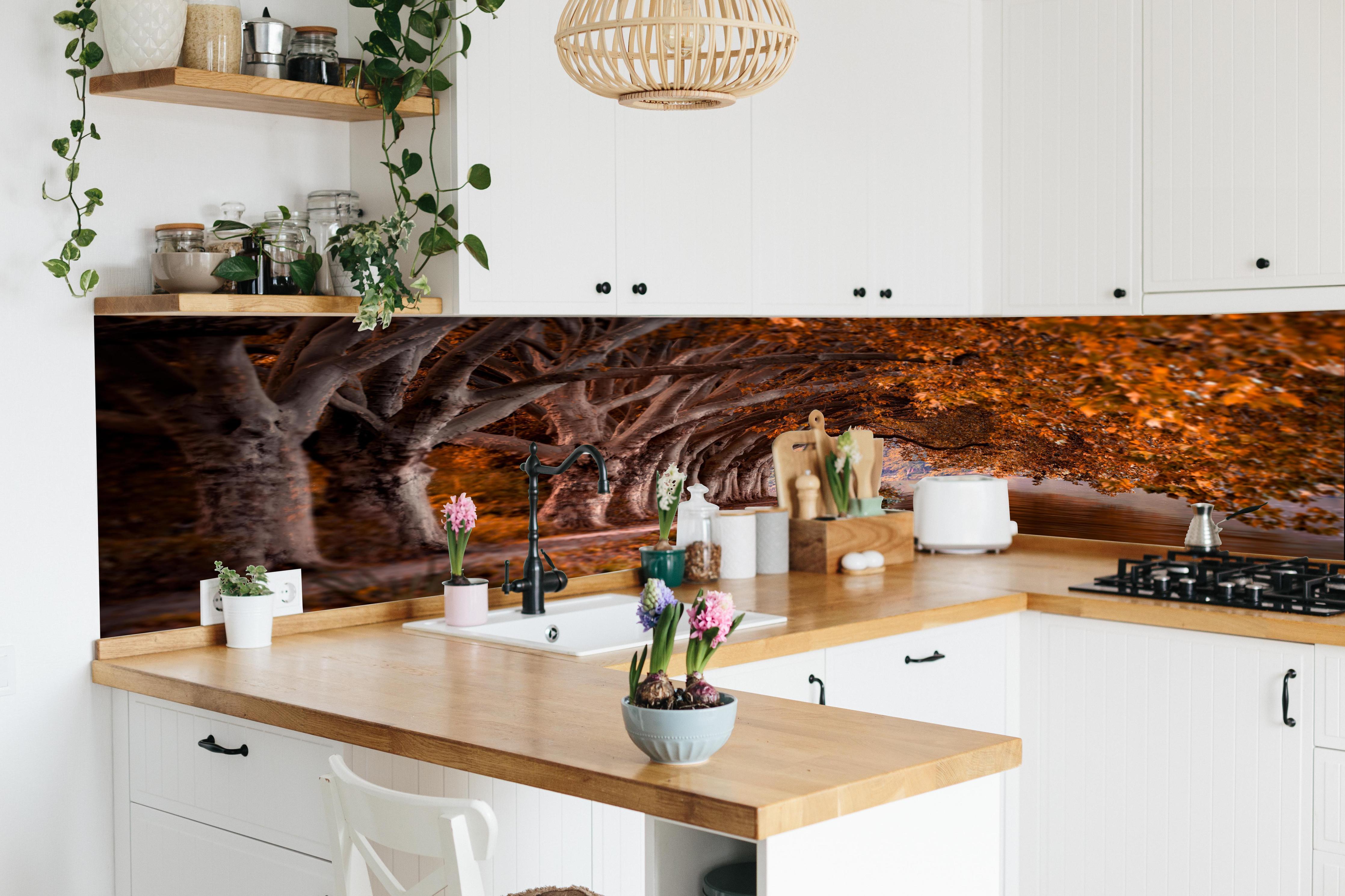 Küche - Baldeneysee in Essen im Herbst in lebendiger Küche mit bunten Blumen