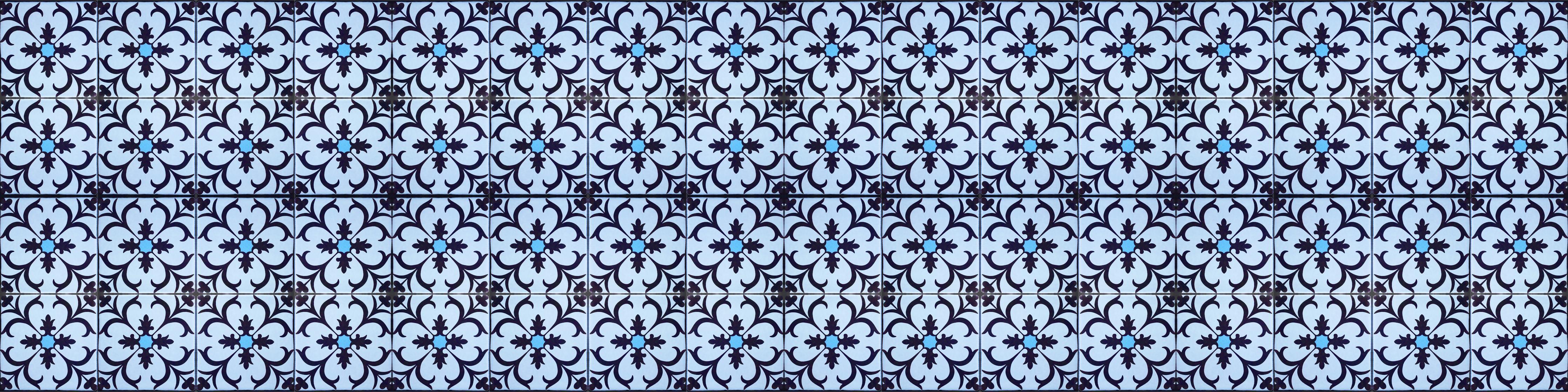 Küchenrückwand-Bläulich traditionelles Mosaik Motiv