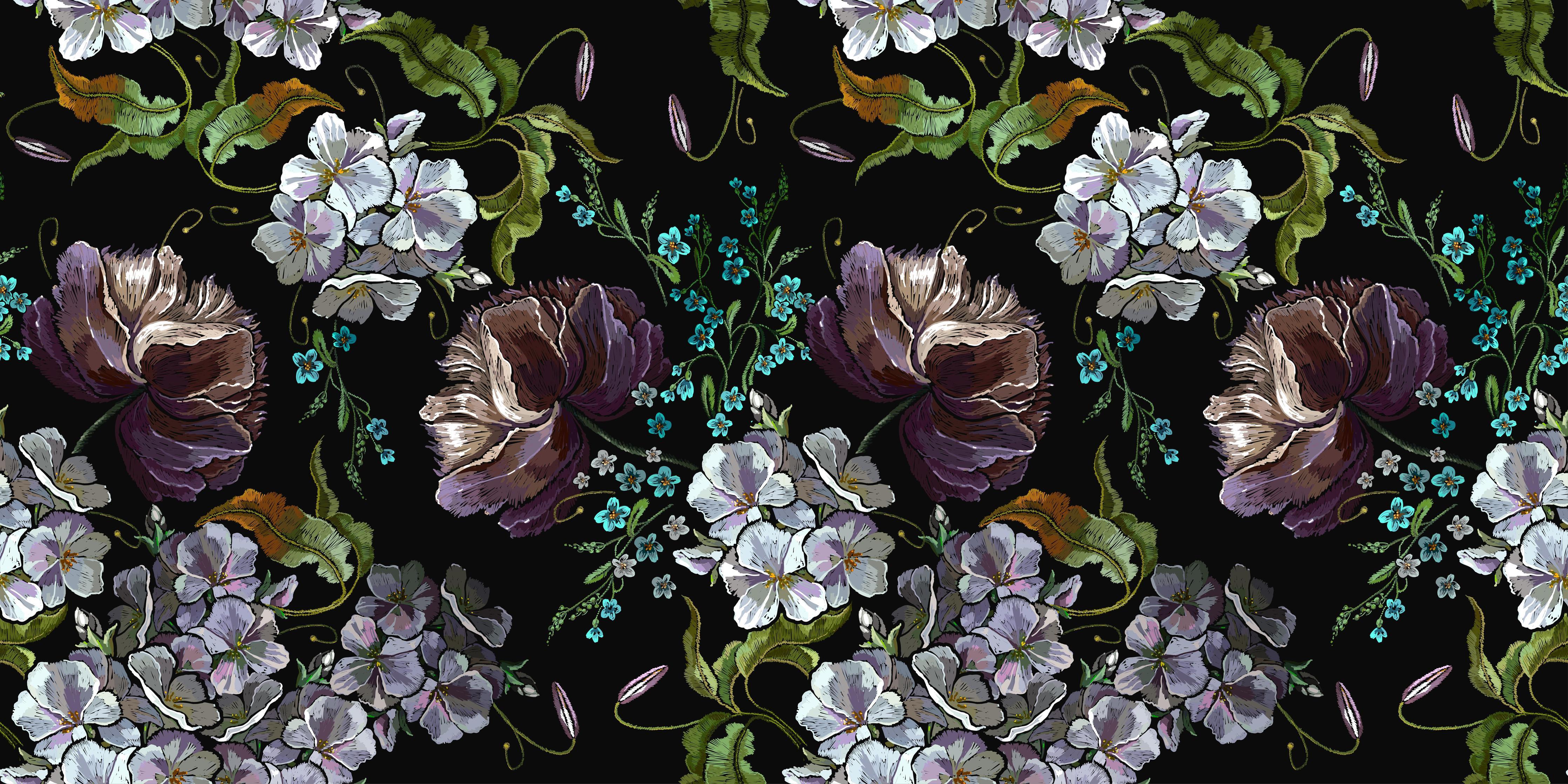 Küchenrückwand-Blüten in der Nacht