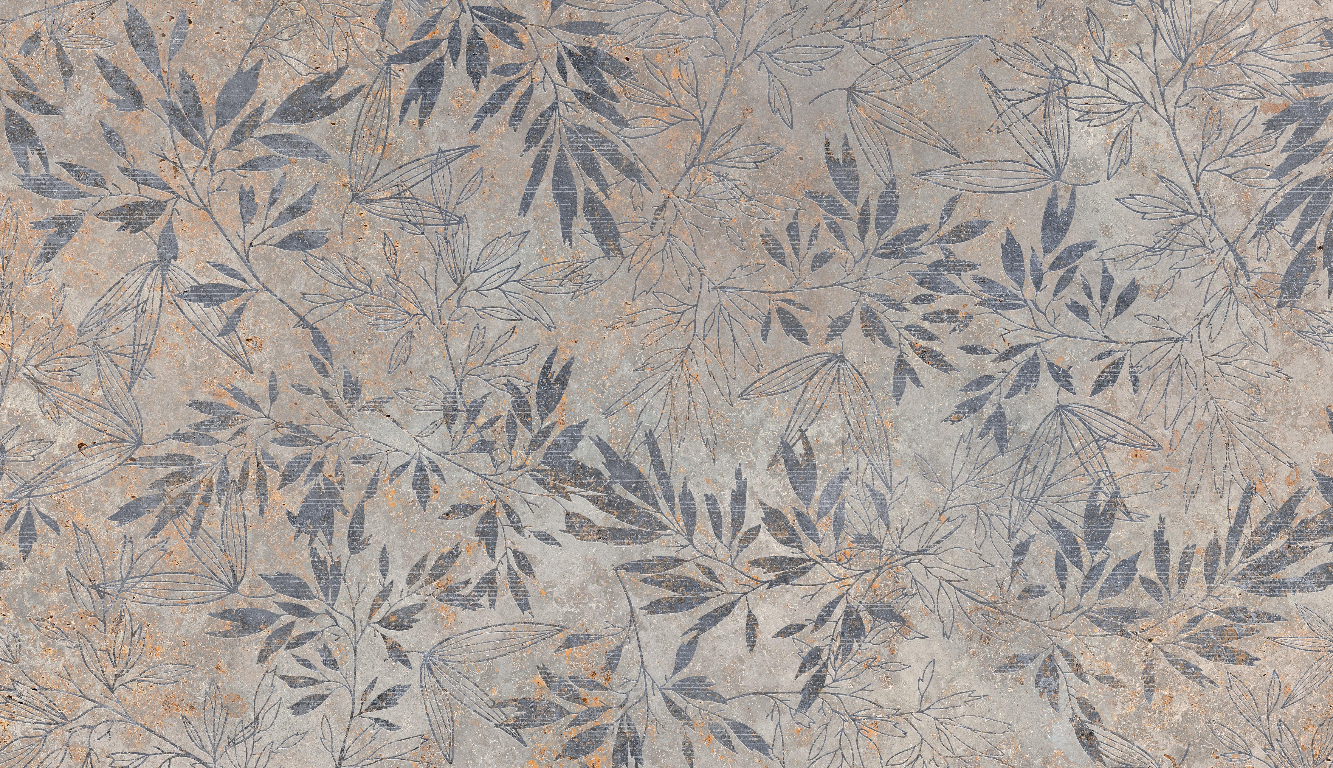 Küchenrückwand-Blumen auf alten weißen Wandhintergrund