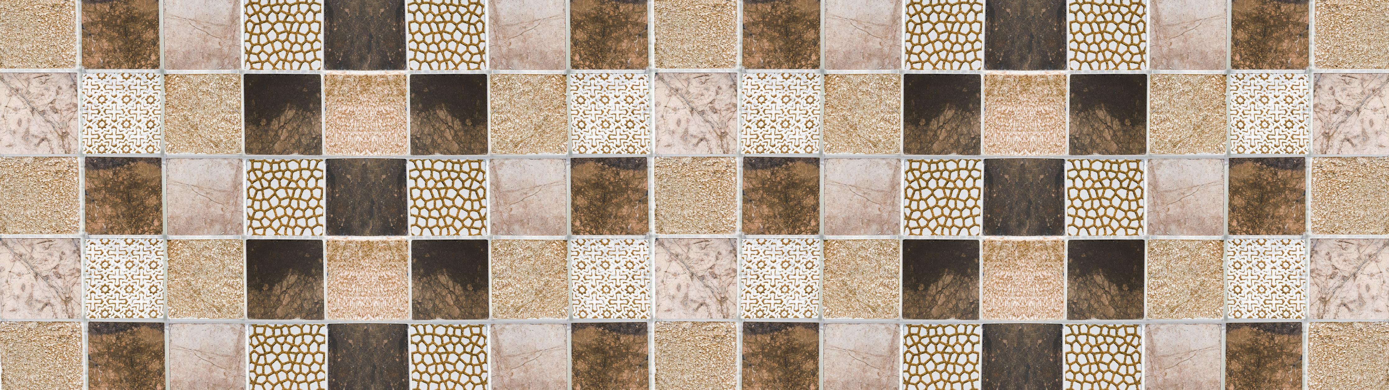 Küchenrückwand-Bräunliche quadratische Mosaiktextur