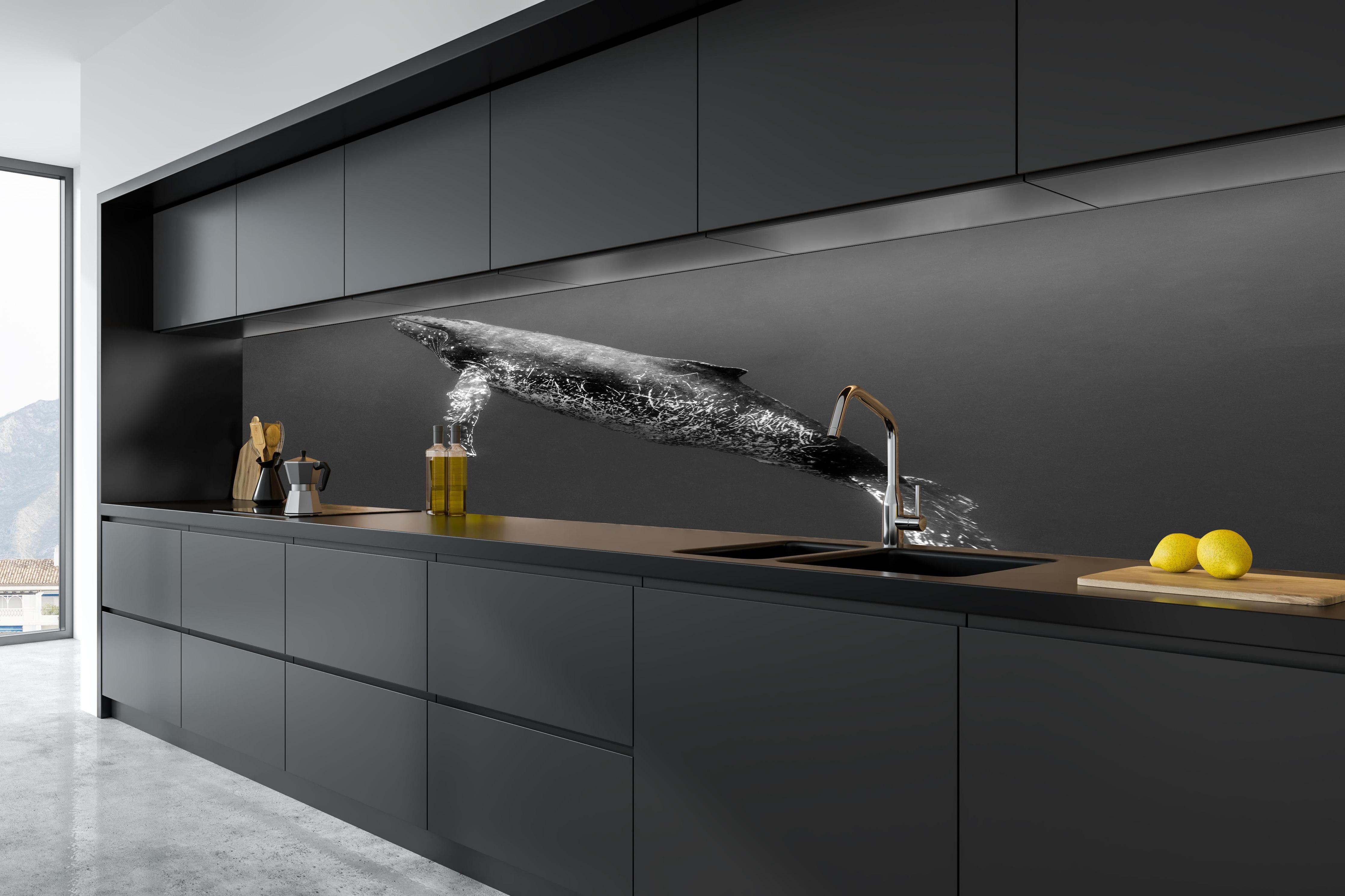 Küche - Buckelwal in tiefschwarzer matt-premium Einbauküche