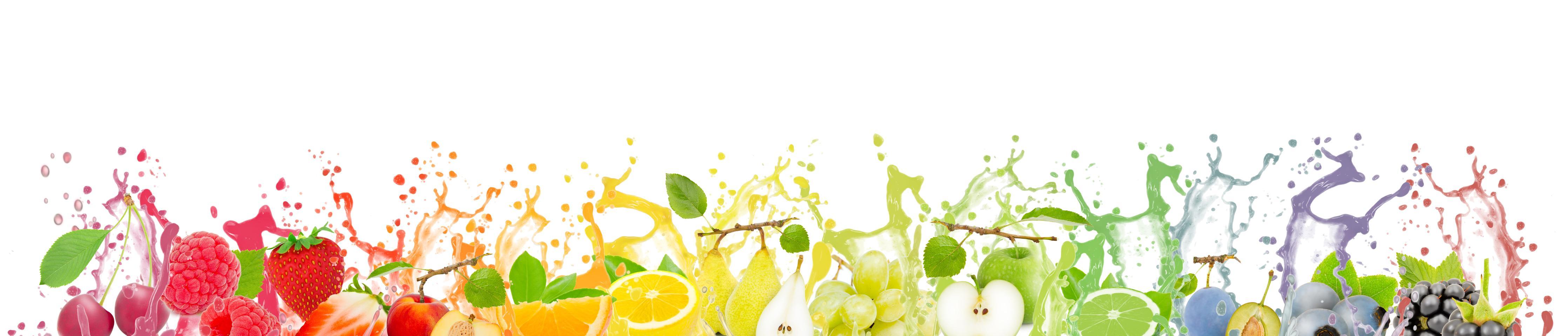 Küchenrückwand-Bunte spritzige Früchte