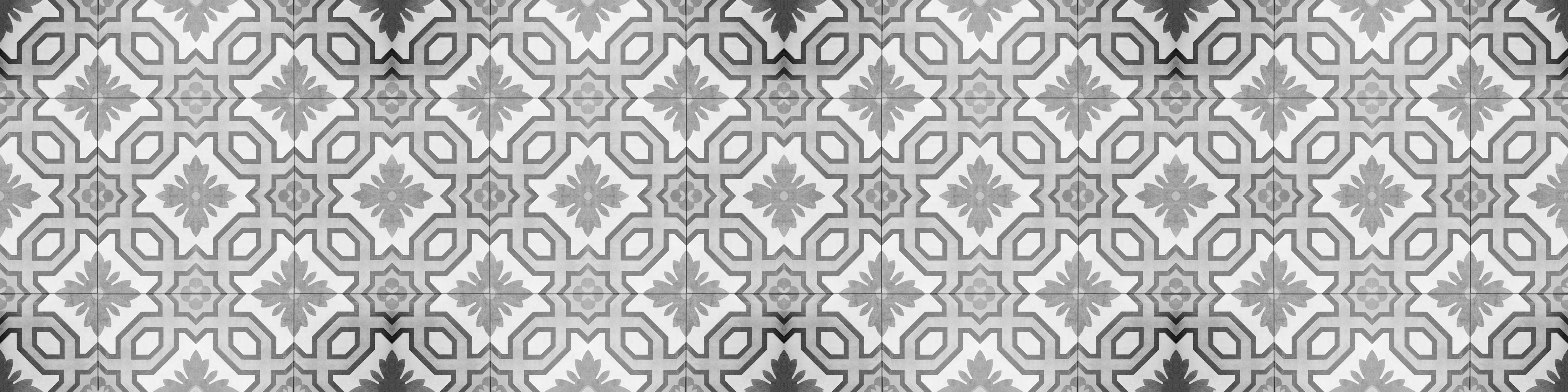 Küchenrückwand-Grau-Weiße Vintage Retro Fliesen