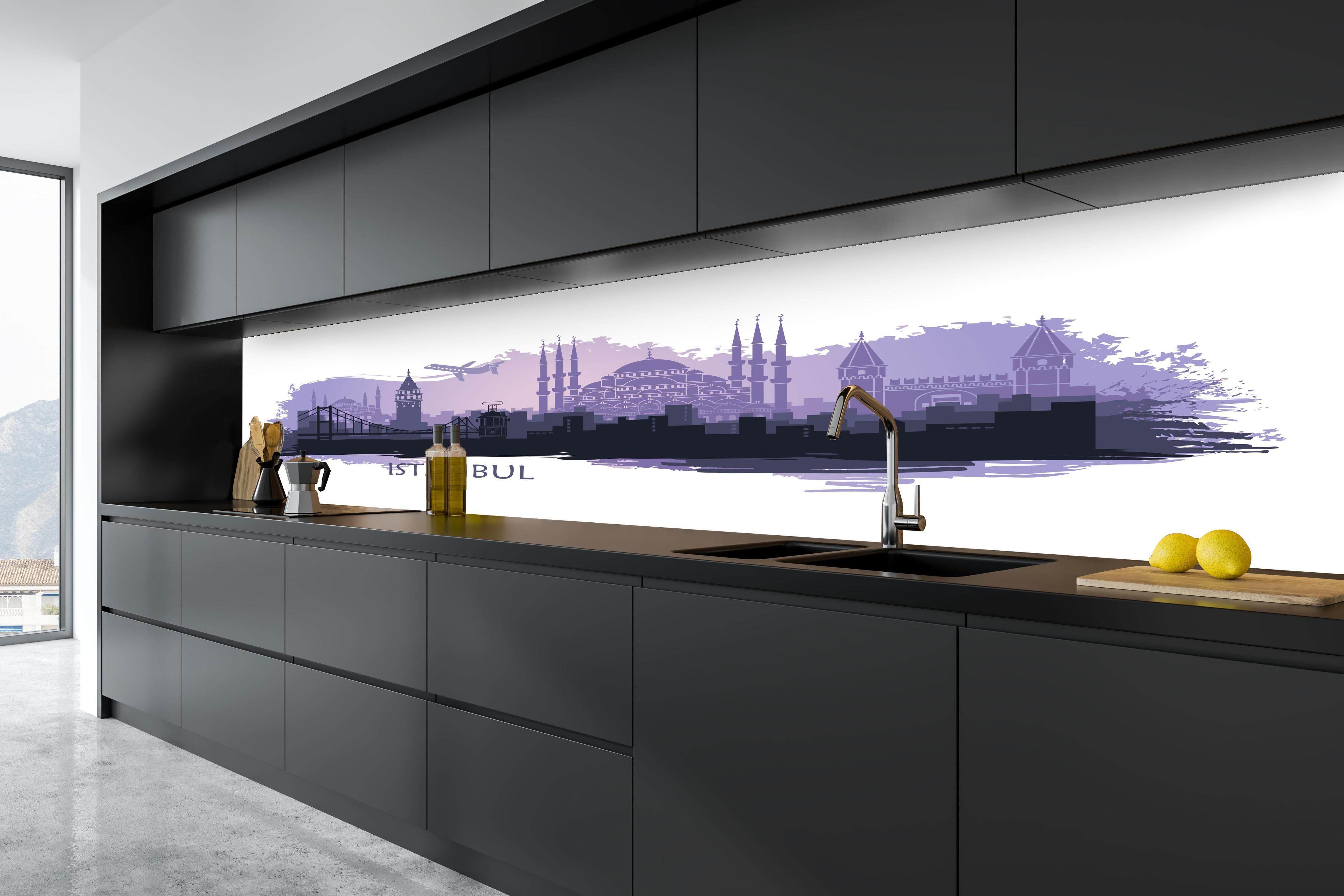 Küche - Istanbul Painting in tiefschwarzer matt-premium Einbauküche
