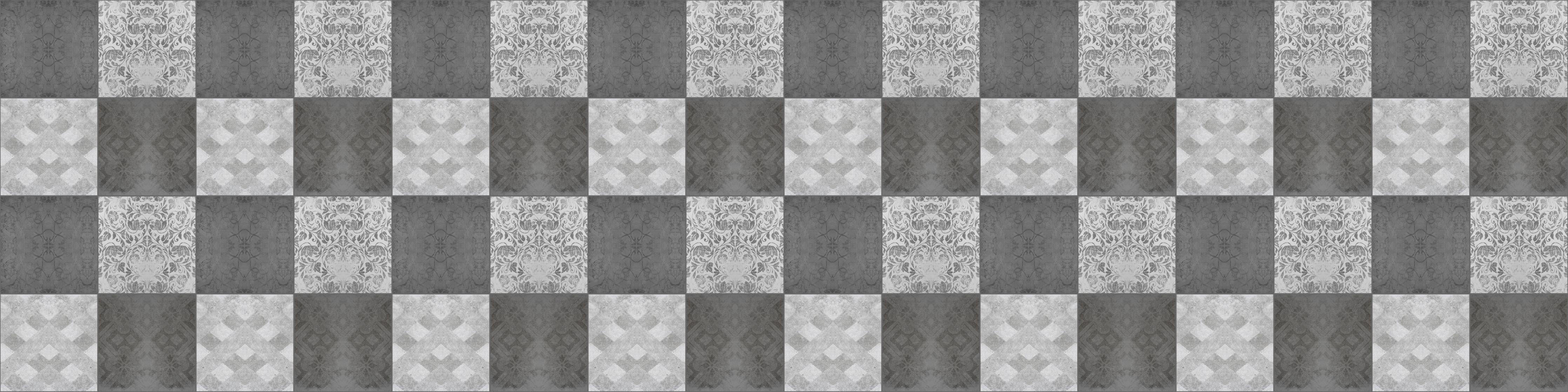 Küchenrückwand-Nahtlose dunkle Vintage Fliesen