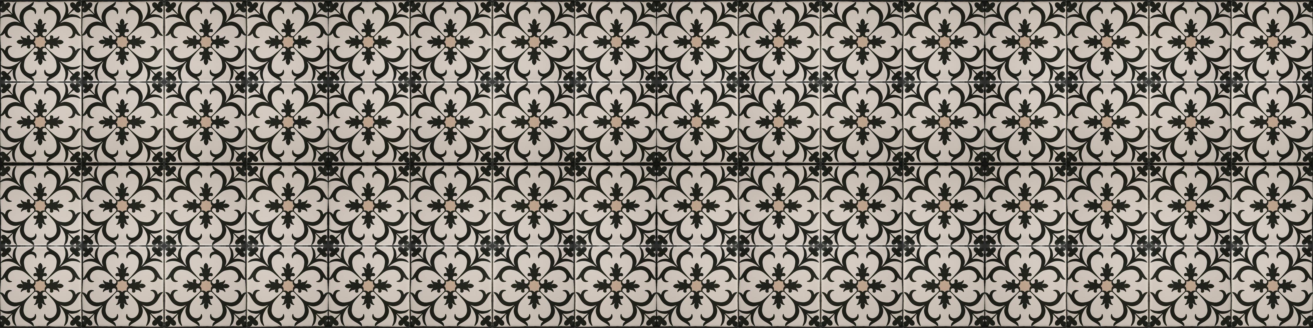 Küchenrückwand-Schwarz Braun Vintage Mosaik