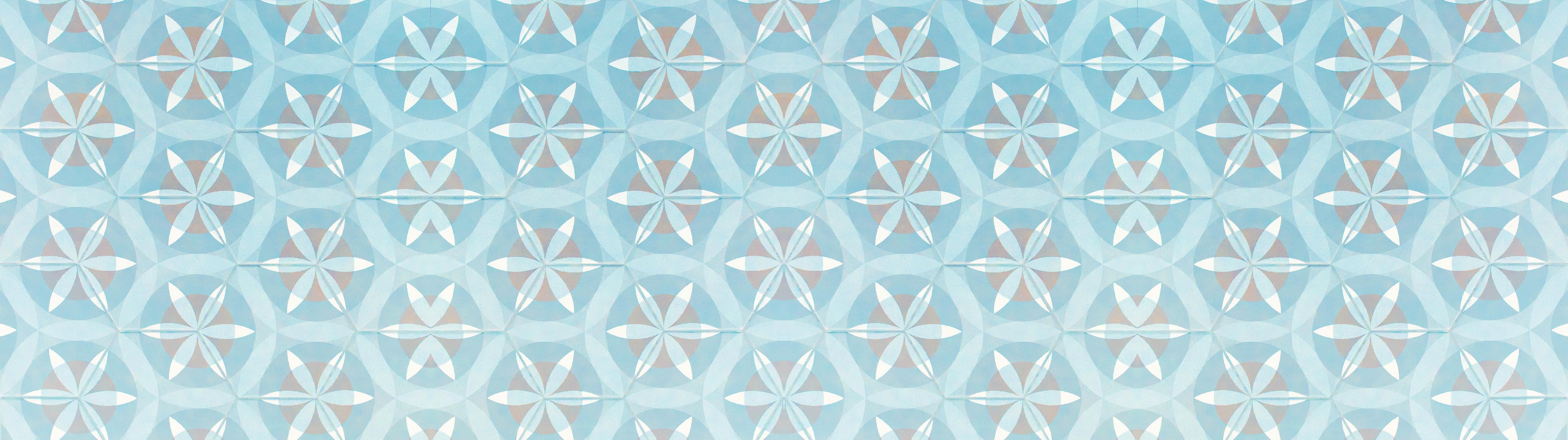 Küchenrückwand-Türkis-Braun Vintage geometrisch Mosaik