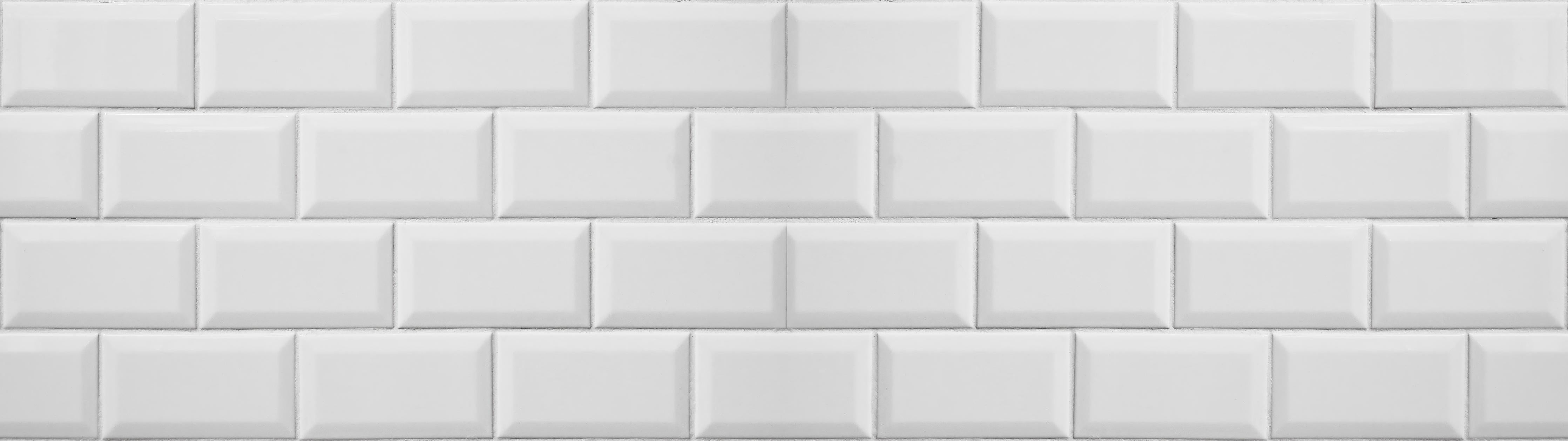 Küchenrückwand-Weiße helle glänzende Ziegelfliesen