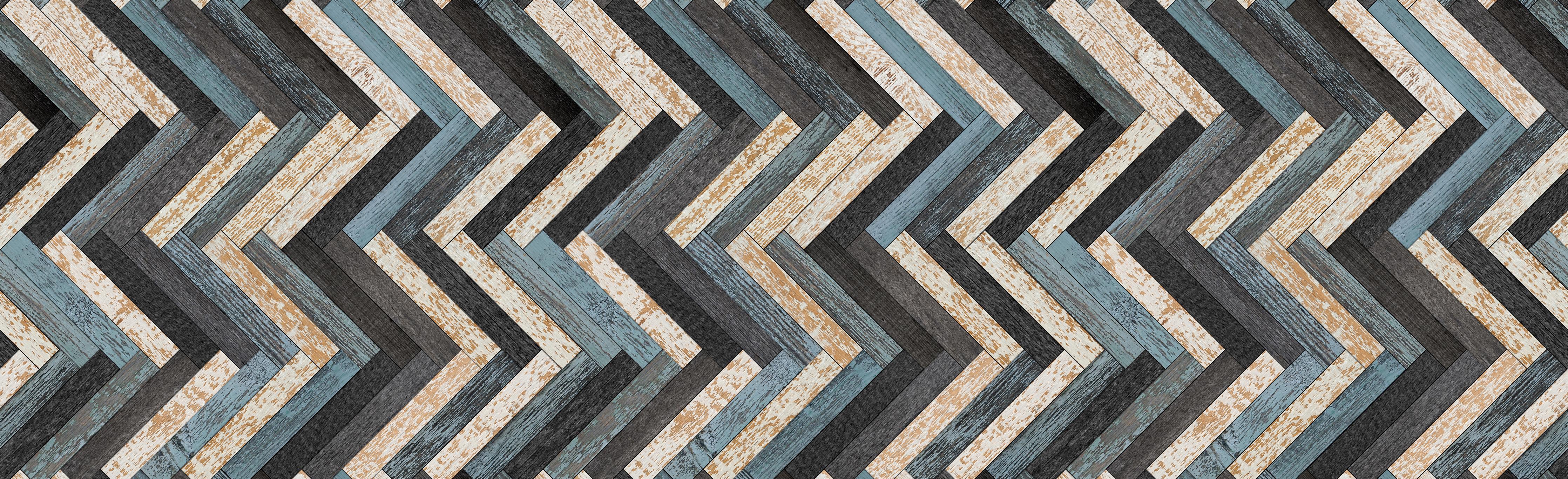 Küchenrückwand-Zickzackförmige Holztextur