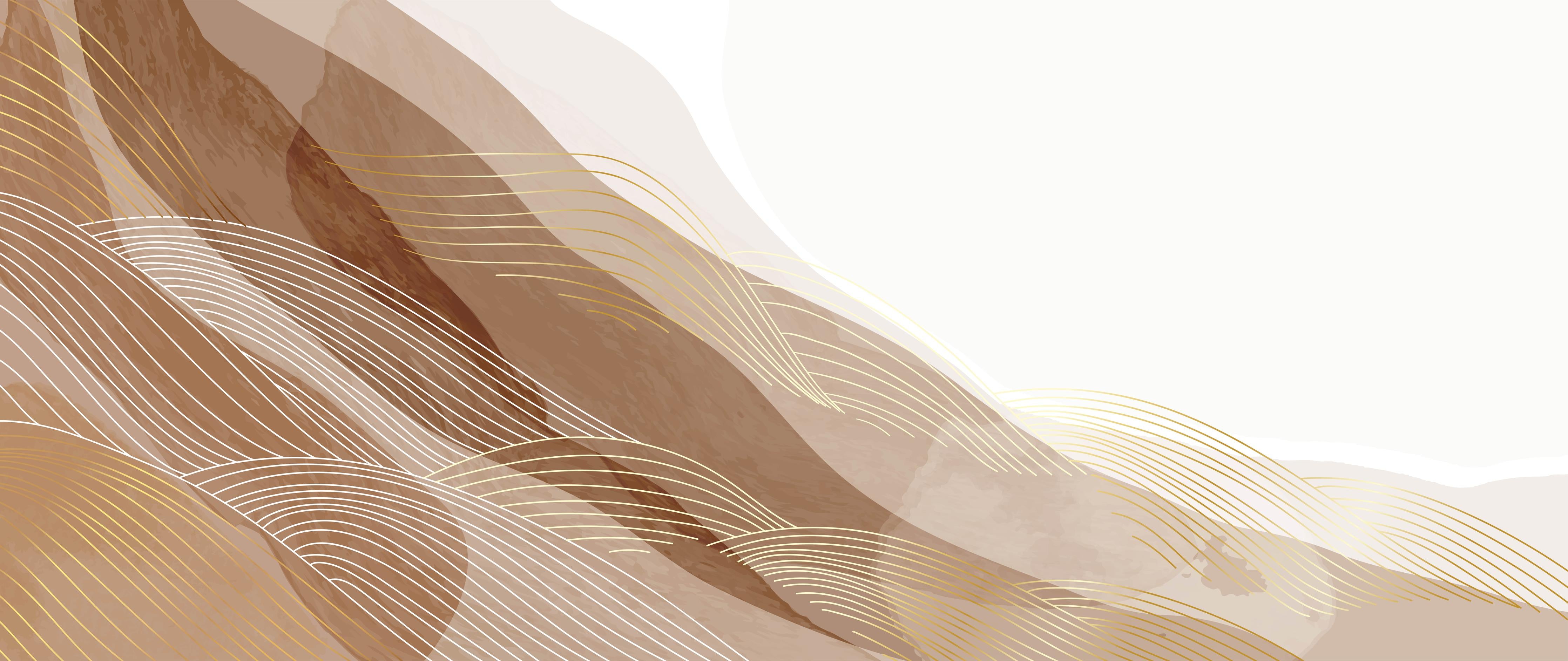 Küchenrückwand-Moderne Abstrakte Linienzeichnung in Beige