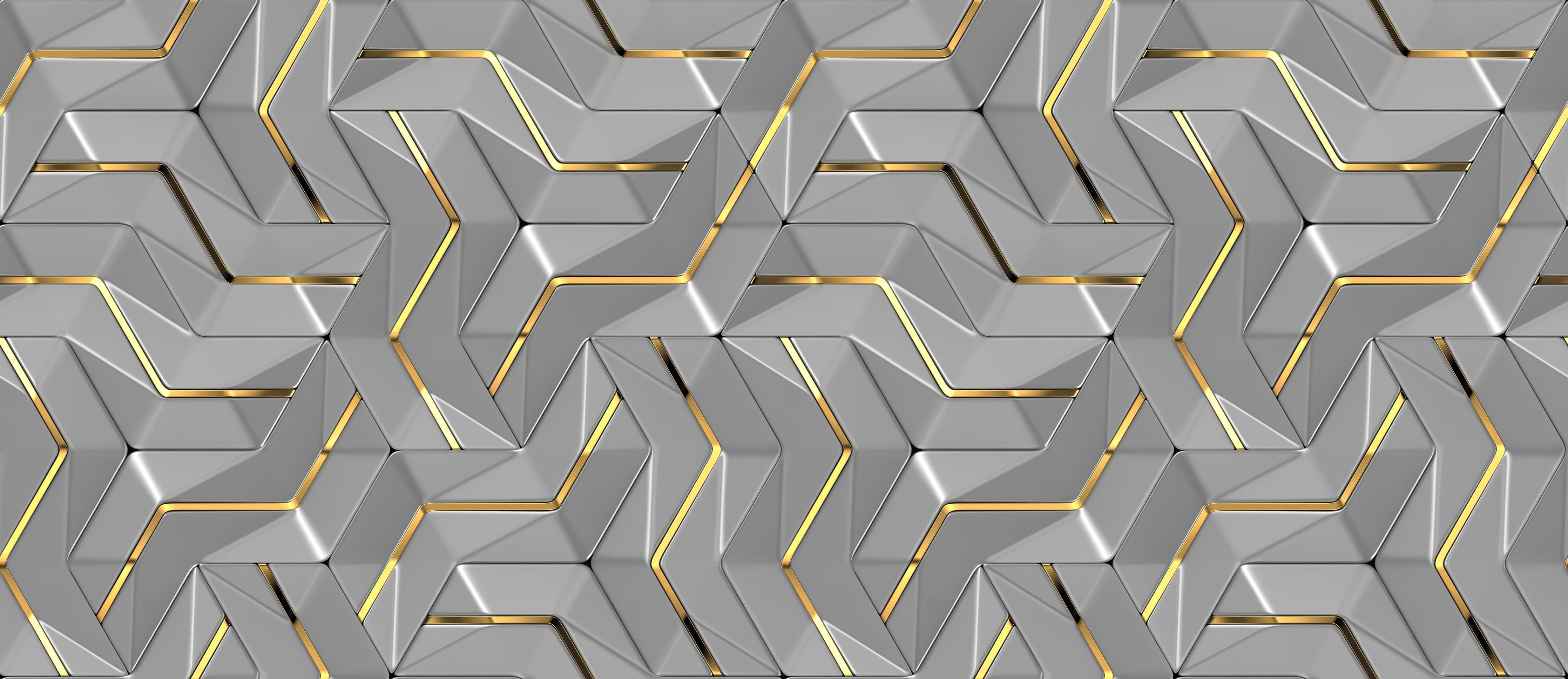 Küchenrückwand-Moderne Wandtextur - Gold Akzente